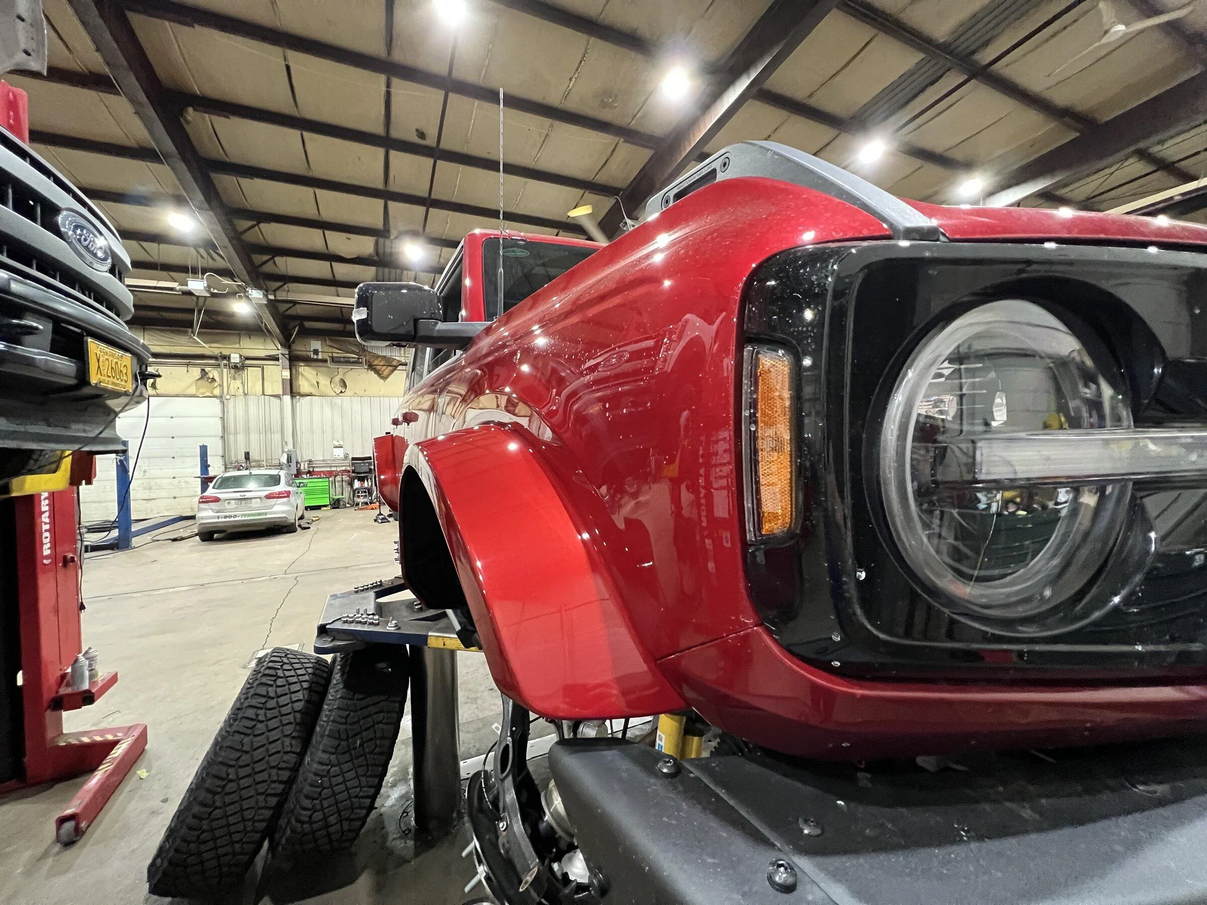Ford Bronco 37" Tires on Rapid Red First Edition Bronco w/ Painted Flares EED97C06-063A-4E52-B85F-517F3B7CF8A3