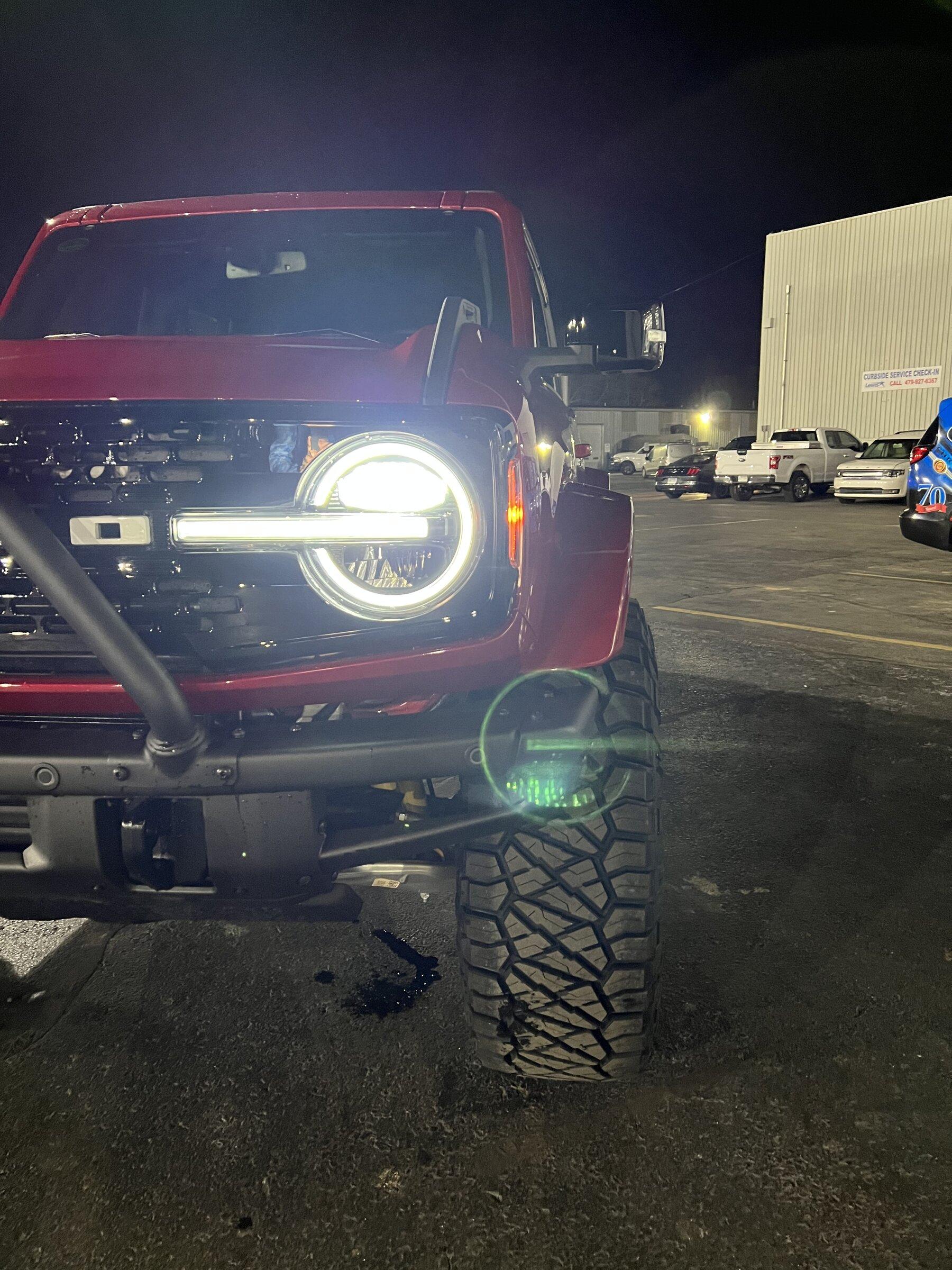 Ford Bronco 37" Tires on Rapid Red First Edition Bronco w/ Painted Flares 64B4B38B-2584-4280-B6E2-072E9A5CB892