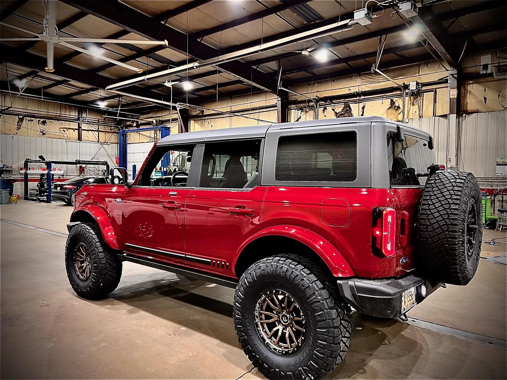 Ford Bronco 37" Tires on Rapid Red First Edition Bronco w/ Painted Flares IMG_9901