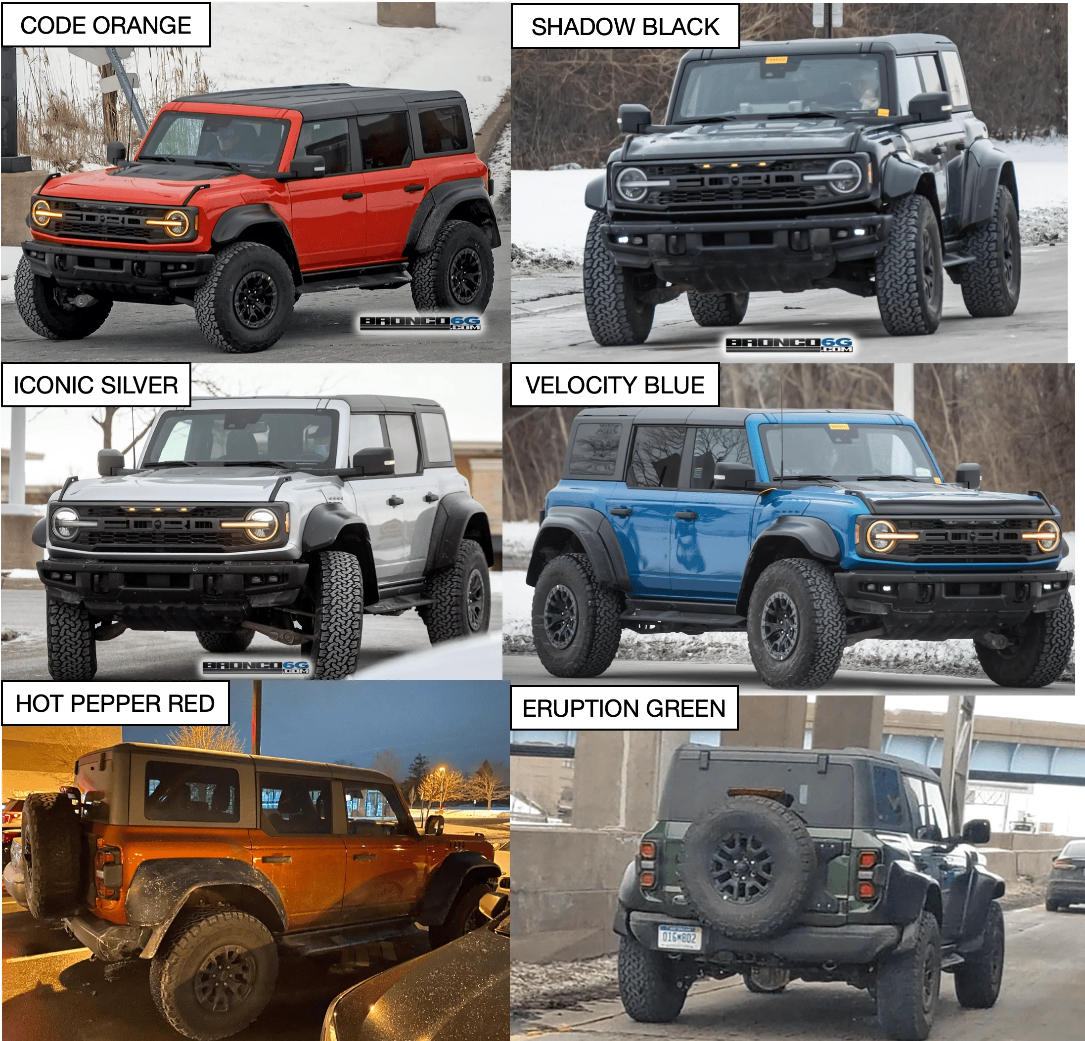POLL: Which Bronco Raptor Color is Your Favorite? [All the Bronco ...