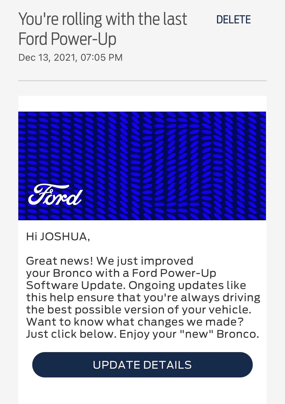Ford Bronco FordPass updates could use some better phrasing 5EEA3AB1-ACAF-4975-BD6C-69171C62F271
