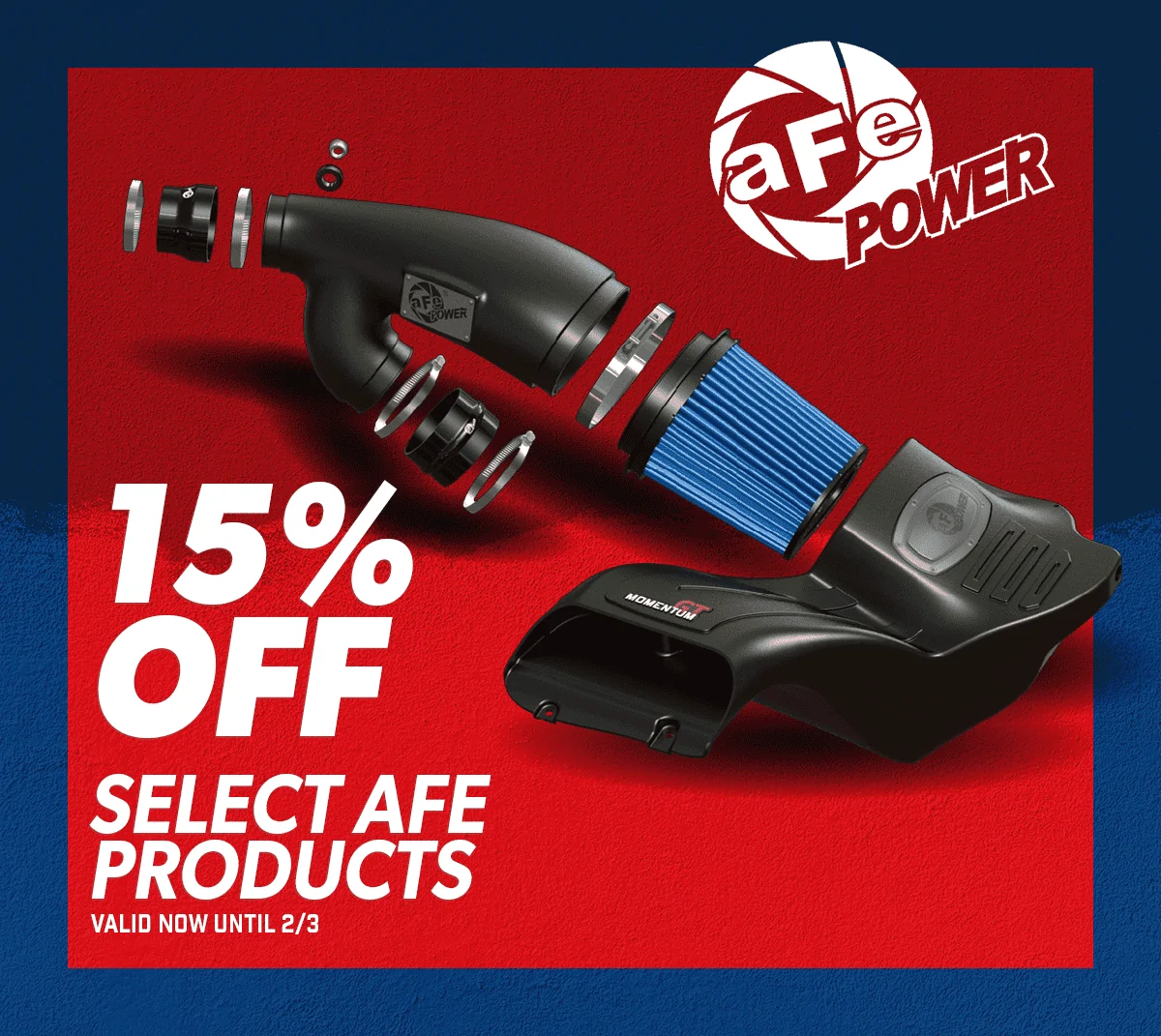 Ford Bronco AFE products 15% off through 2/3 AFE_JAN_SQ_02