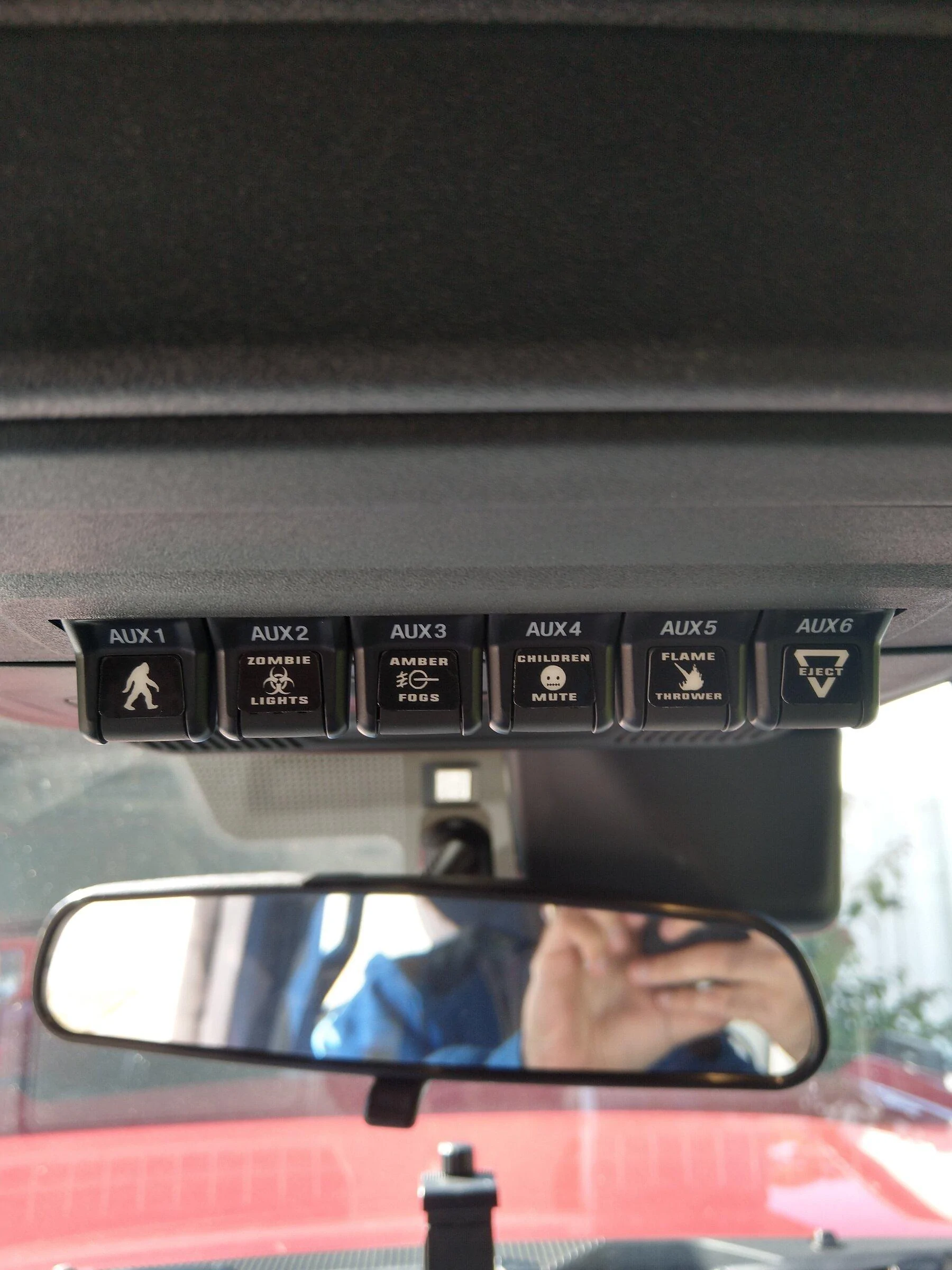 Ford Bronco Custom Aux Switch Labels / Stickers for 2021 Bronco IMG_20220129_143002306_HDR
