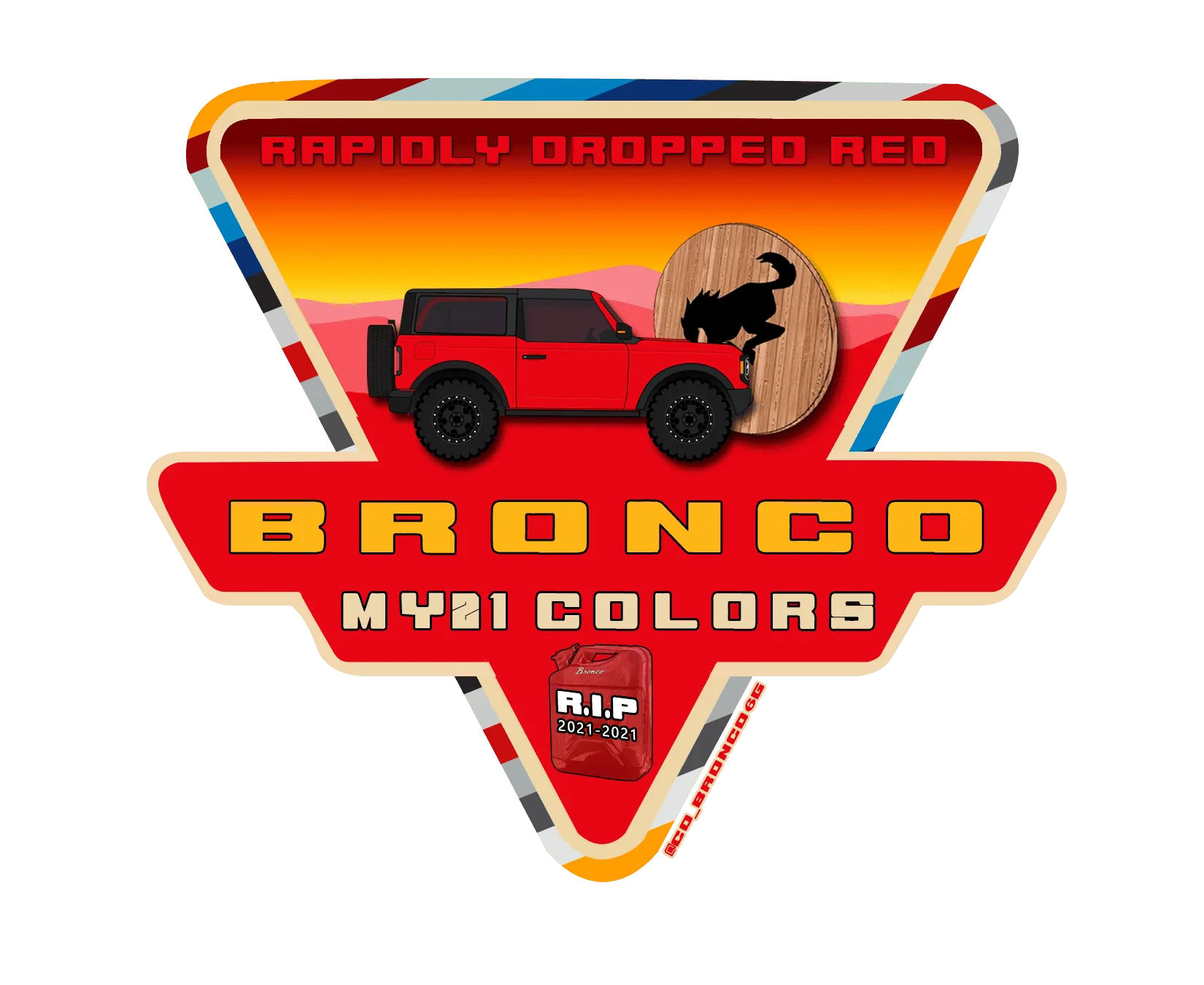 Ford Bronco 2-Door Bronco Raptor Rendered RapidRed