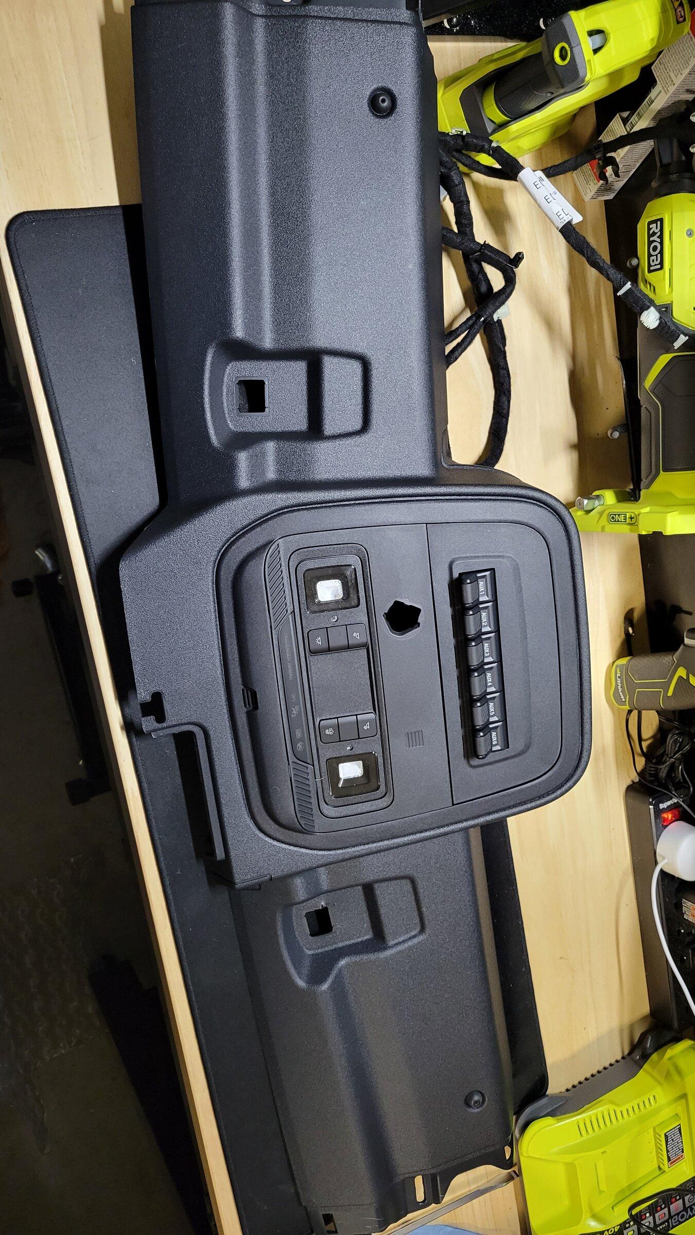 Ford Bronco Aux Upfitter Overhead Switches installed! - DIY writeup instructions & photos 20220130_204148