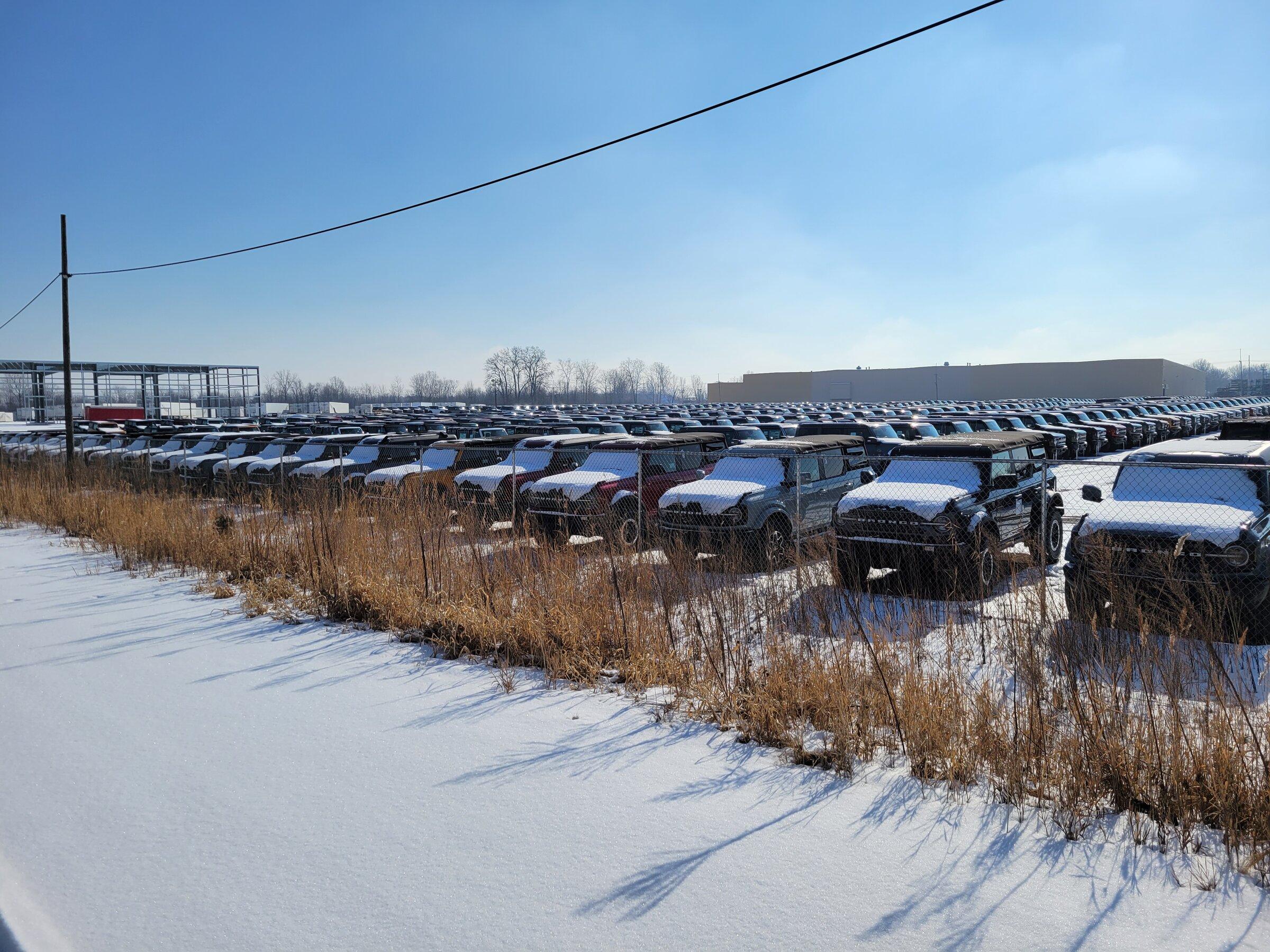 Ford Bronco Broncos galore spotted in holding yard bronc2