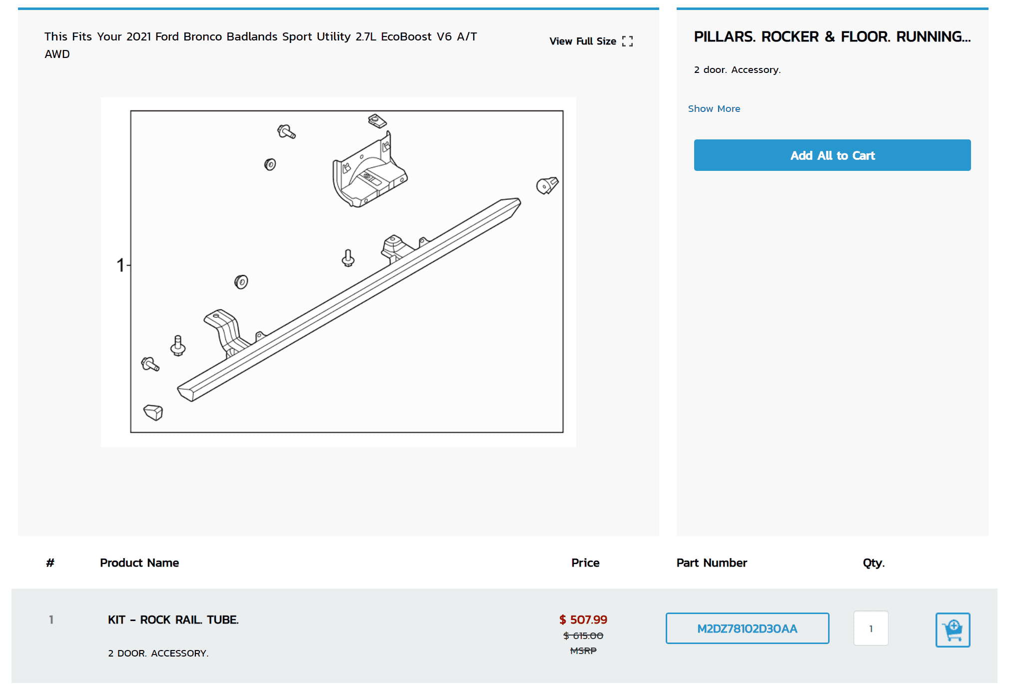 Ford Bronco ZROADZ slider / step installed 1643128633682