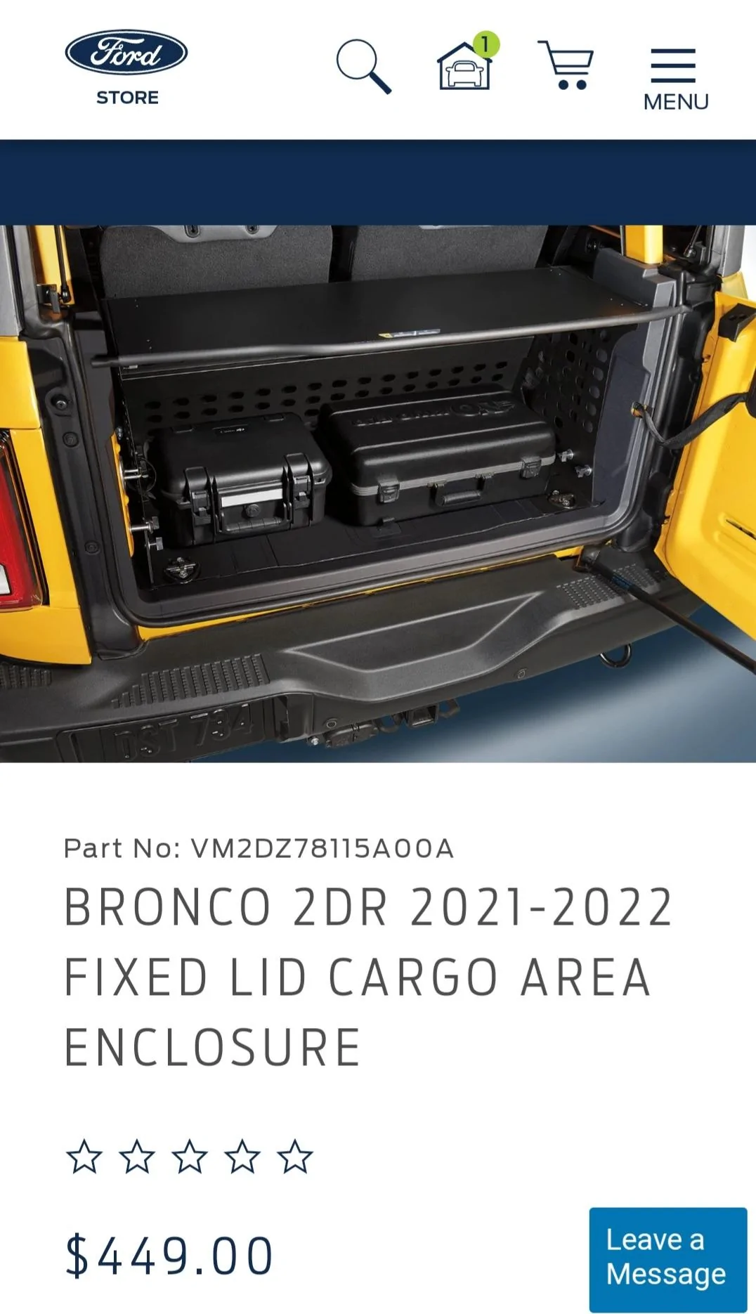 Ford Bronco 2 door fixed lid cargo area enclosure Screenshot_20220201-184702_Chrom