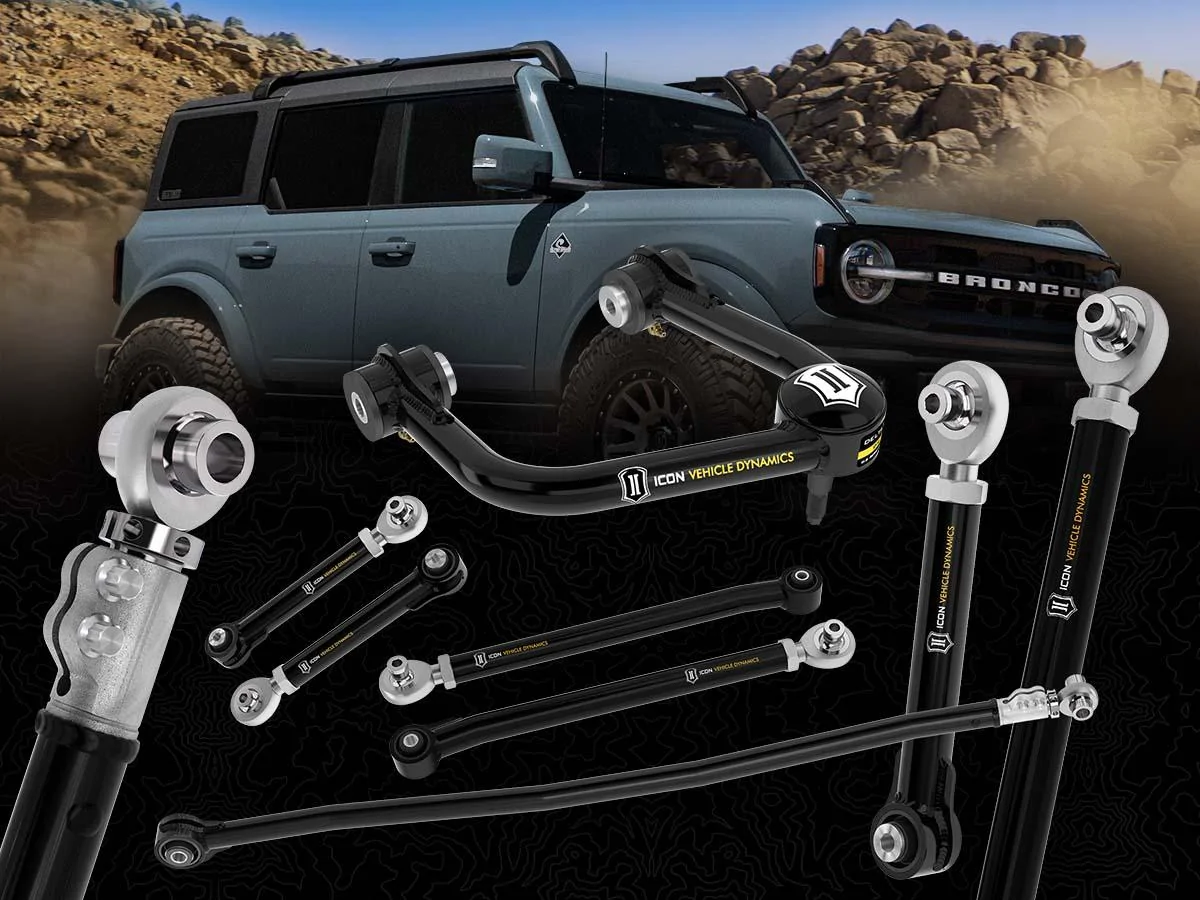 Ford Bronco ICON Tubular Front UCA & Rear Links & Adjustable Track Bar icon-bronco-tubular