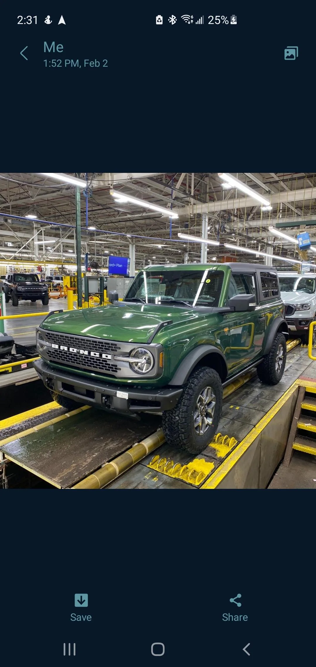 Ford Bronco 🛠 12/20/21 Build Week Group Screenshot_20220202-143159_Messages
