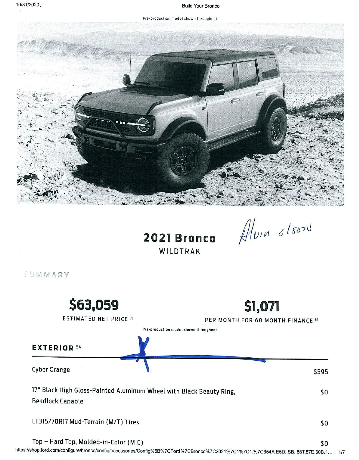 Ford Bronco 🛠 1/3/22 Build Week Group 1643926438829