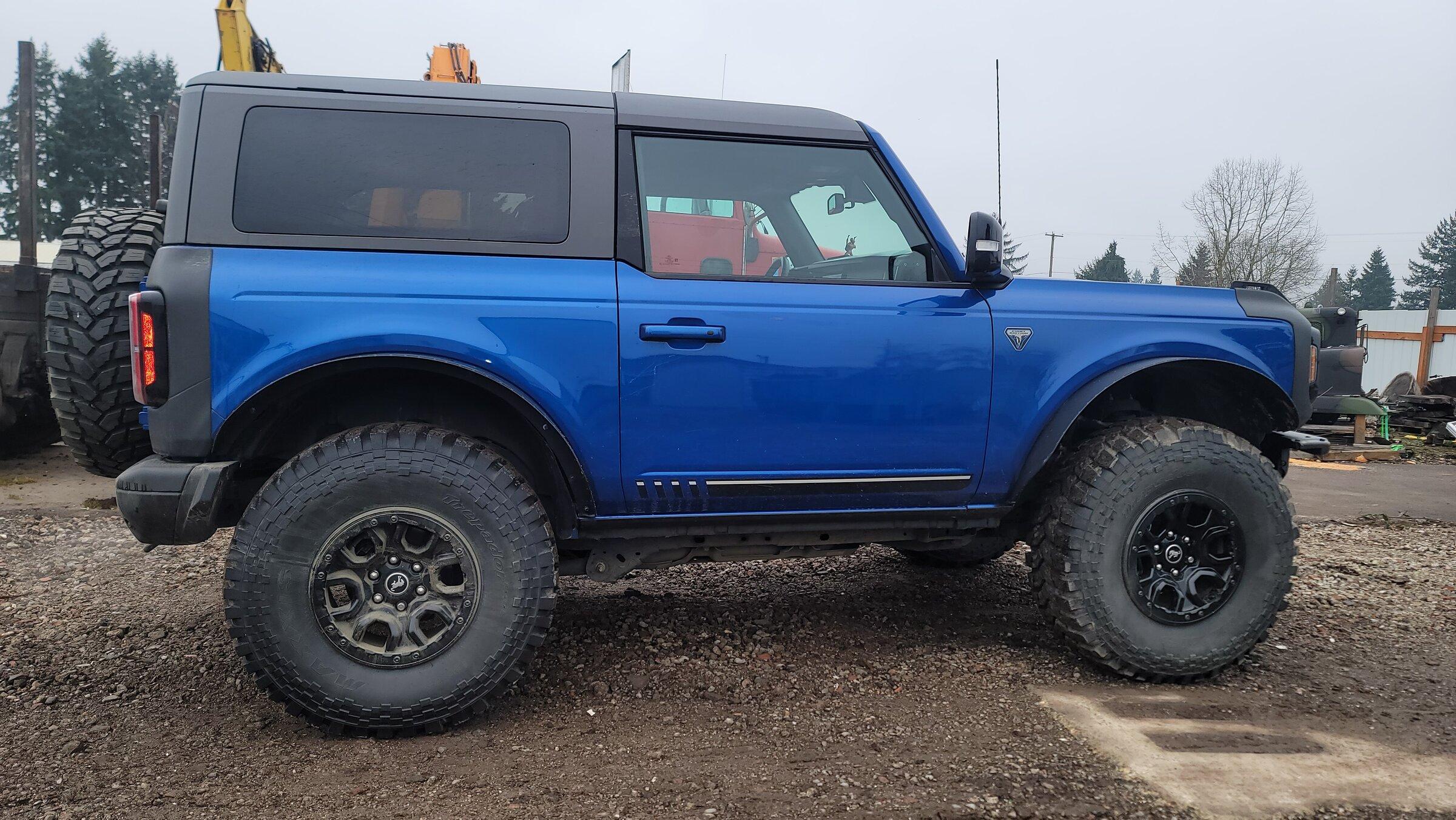 Ford Bronco Ford metal fender flares ...(Bushwacker) and Trail Armor installed 20220204_095048