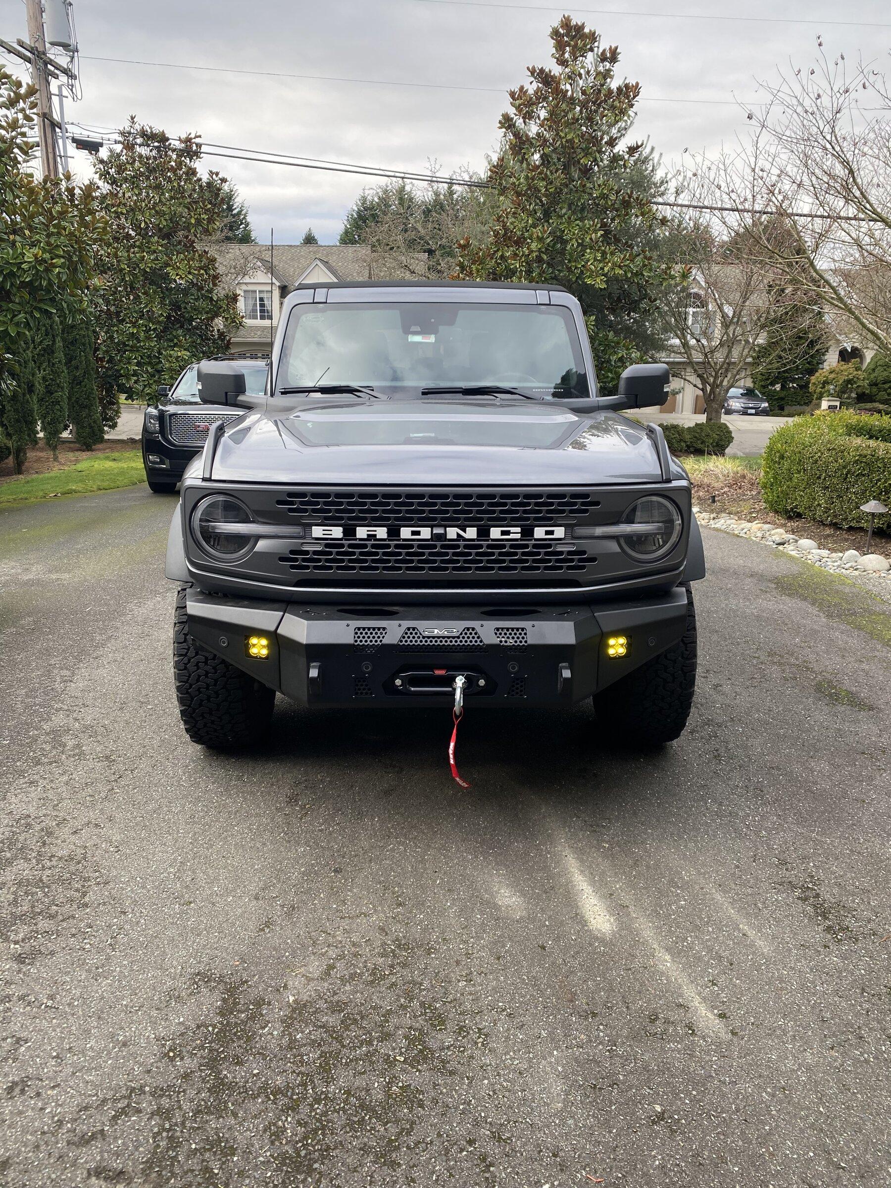Ford Bronco DV8 Bumper and Winch install 6E127F80-E2C9-4D86-9ADB-32962F6AC605