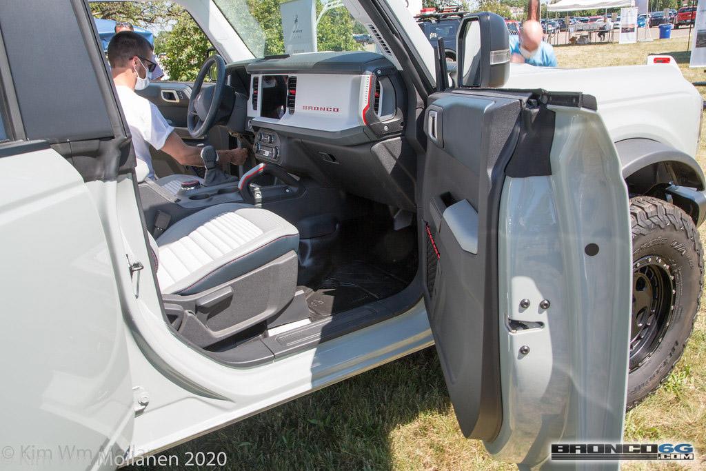 Ford Bronco 90+ More 2021 Bronco & Bronco Sport Photos From Ford Employee Roundup Event 2021 Ford Bronco Cactus Gray White Interior Employee Roundup Event-12