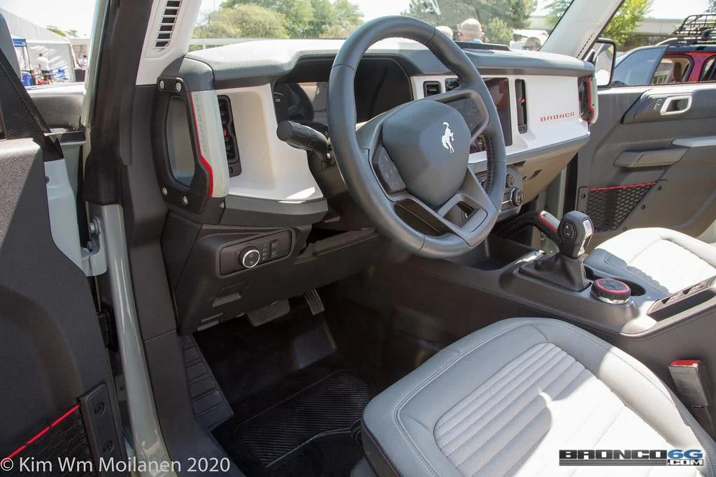 Ford Bronco 90+ More 2021 Bronco & Bronco Sport Photos From Ford Employee Roundup Event 2021 Ford Bronco Cactus Gray White Interior Employee Roundup Event-34