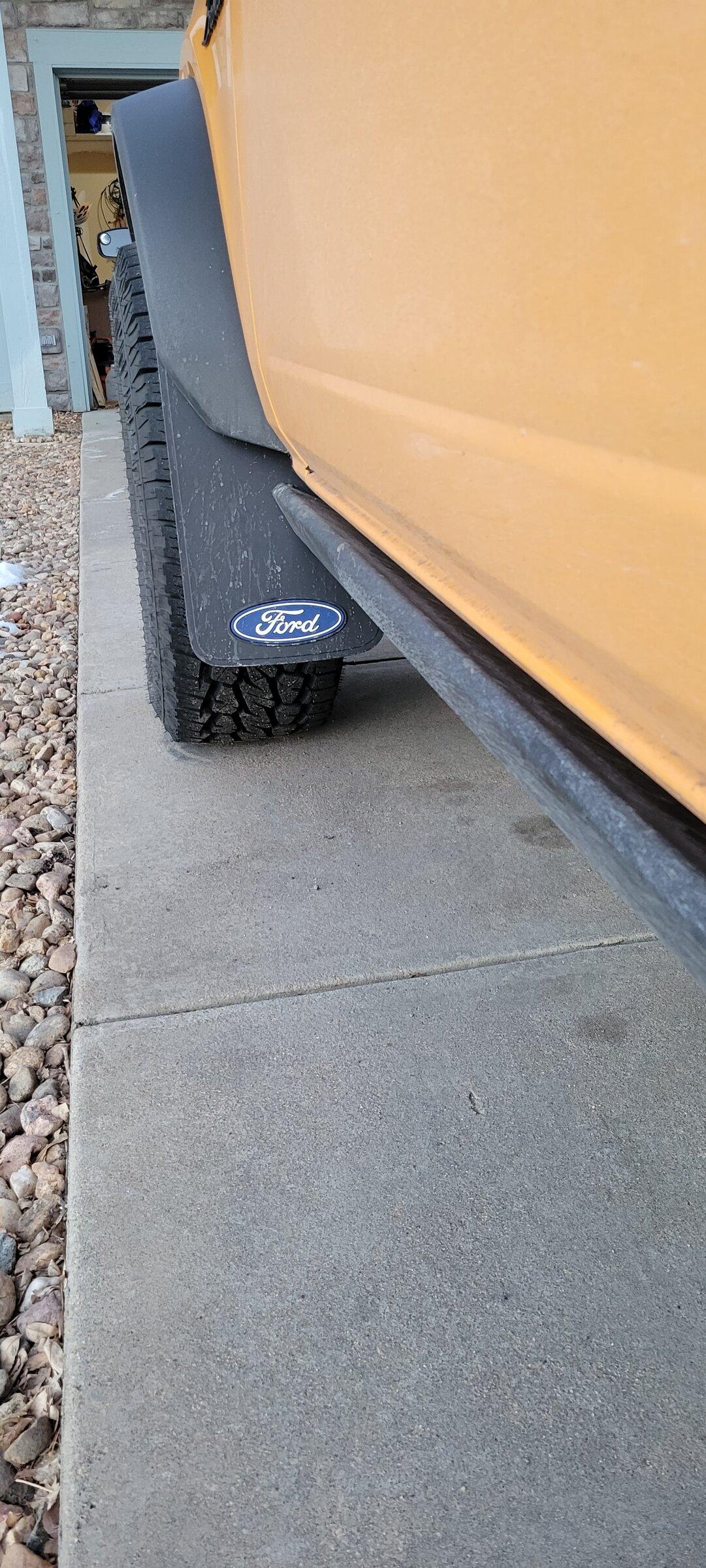 Ford Bronco Added mudflaps this weekend 20220206_172059