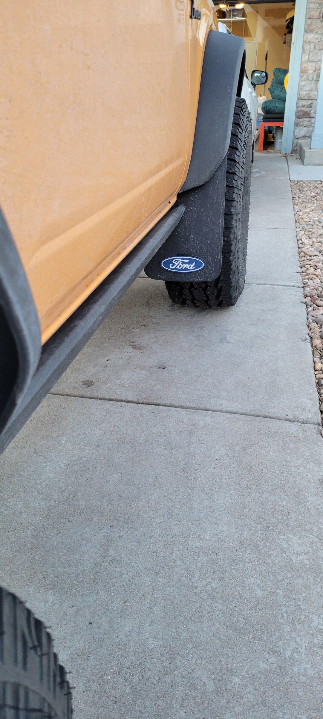 Ford Bronco Added mudflaps this weekend 20220206_172049