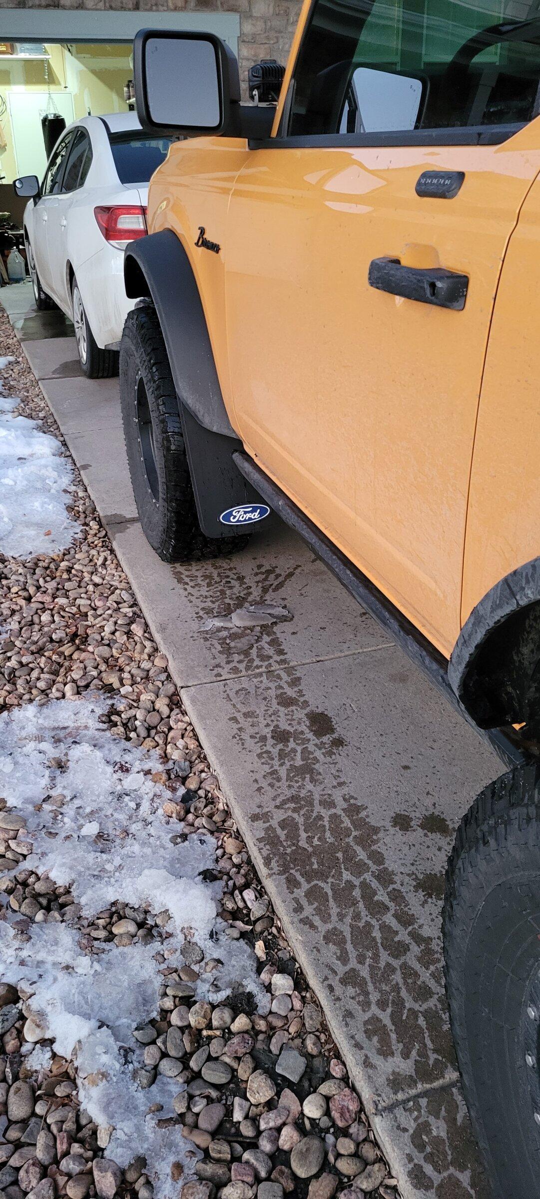 Ford Bronco Added mudflaps this weekend 20220205_173923