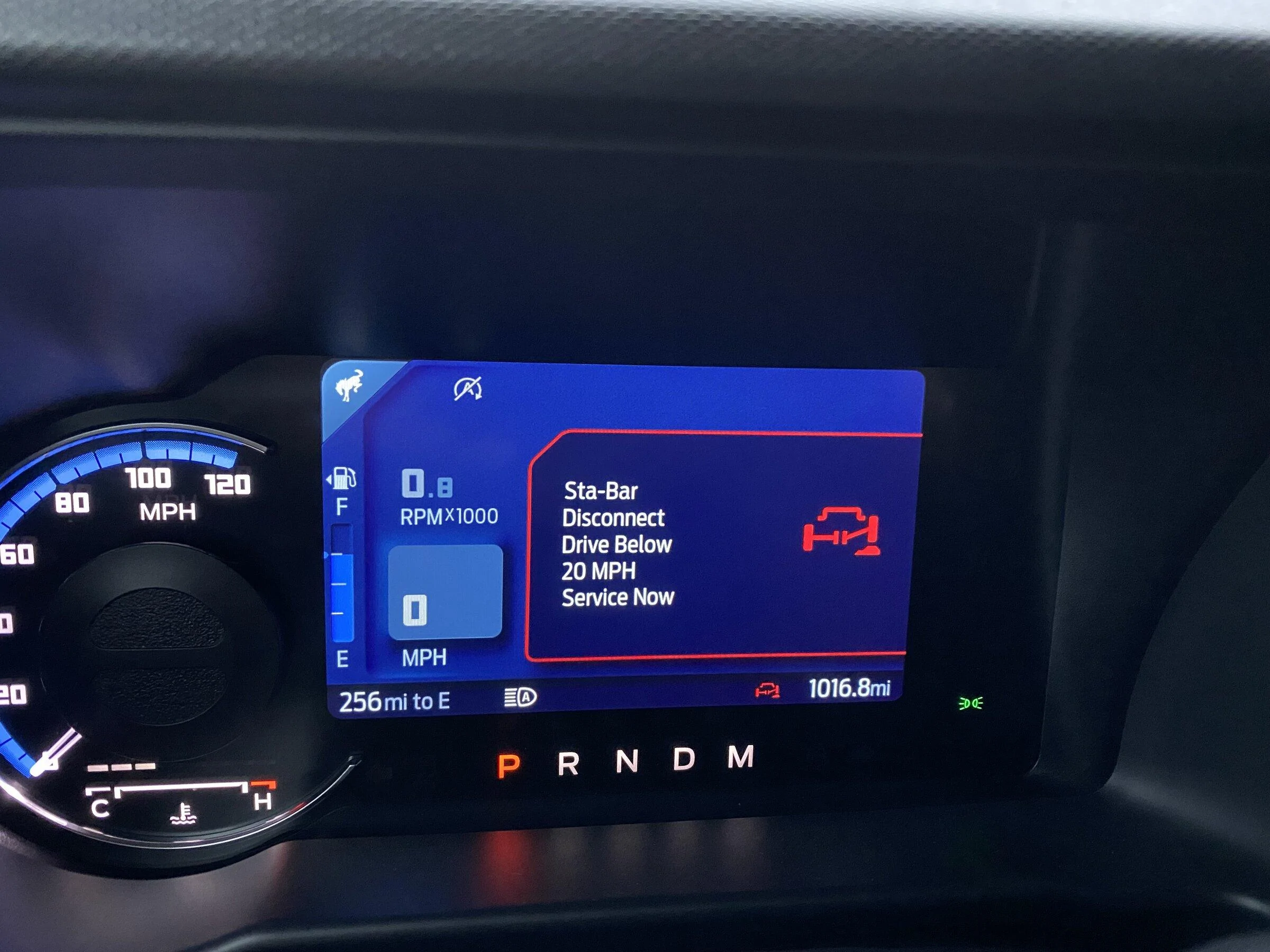 Ford Bronco Sta bar disconnect failure 1644325710716