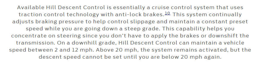 Ford Bronco 7 speed hill descent control? 1644337404240