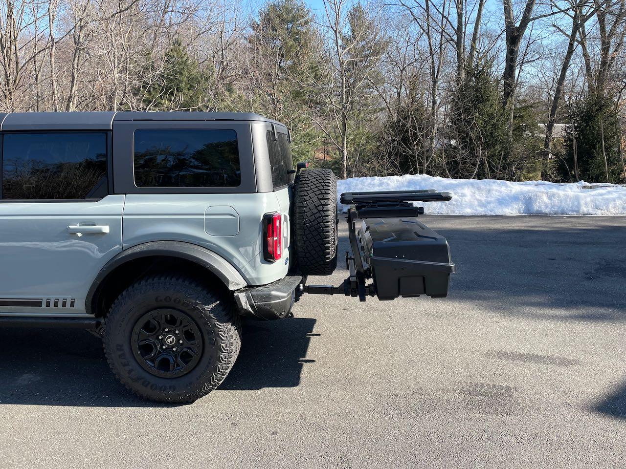 Ford Bronco Hitch mounted storage YakimaEXO - 1