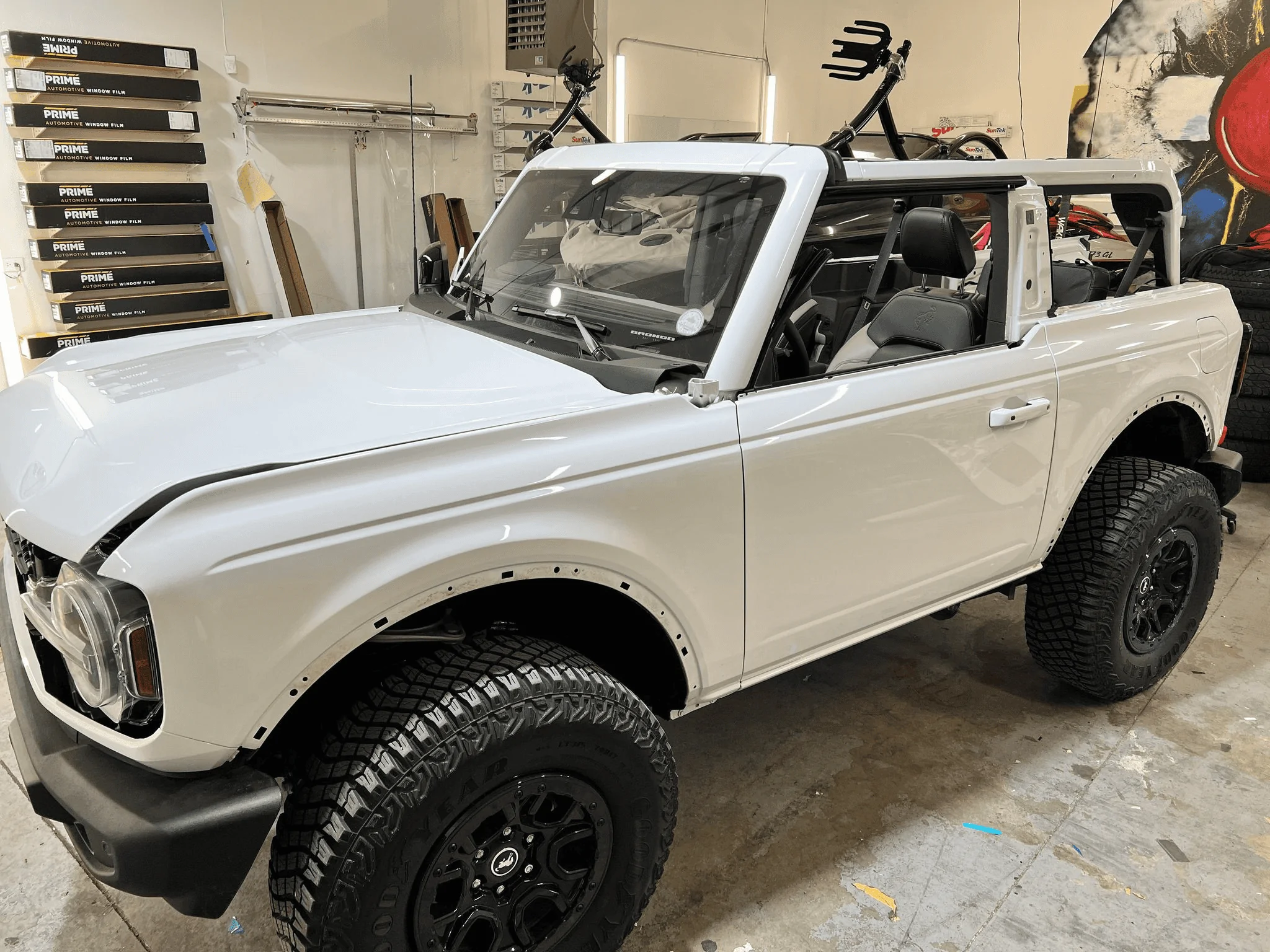 Ford Bronco Custom Graphics Full Vehicle Wrap. Door Jams! Roll Bar! Grill Letters! and More! 271651495_5096392490392967_2012211154631128723_n