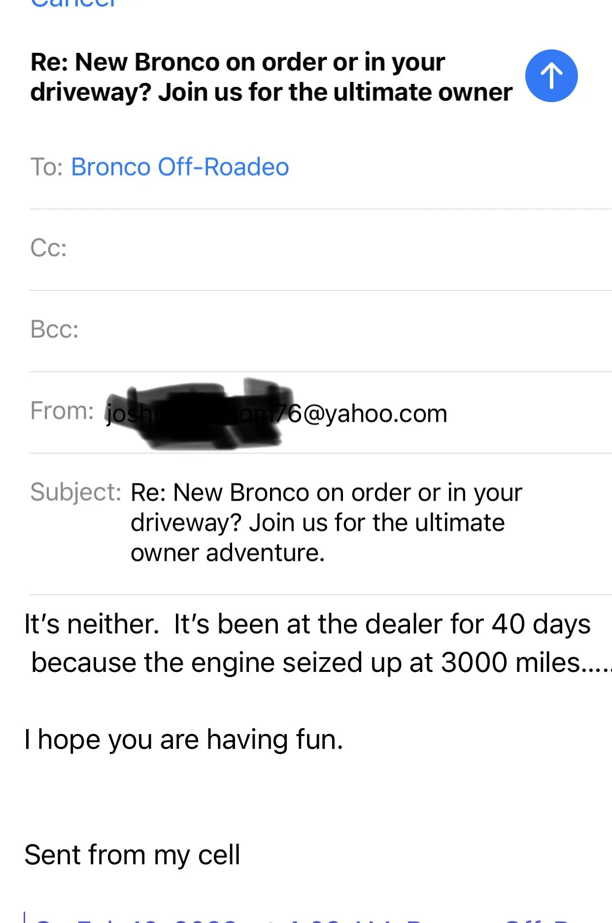 Ford Bronco 2.7L blown engine failure list . . 68 so far [Updated: December 13, 2022] 927DBB16-70C9-4C0B-A25D-FE689ACF8339