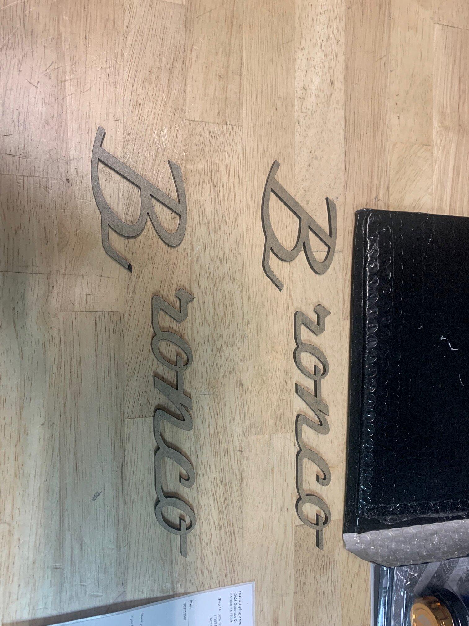 Ford Bronco Bronco Script Fender Emblem IMG_2985