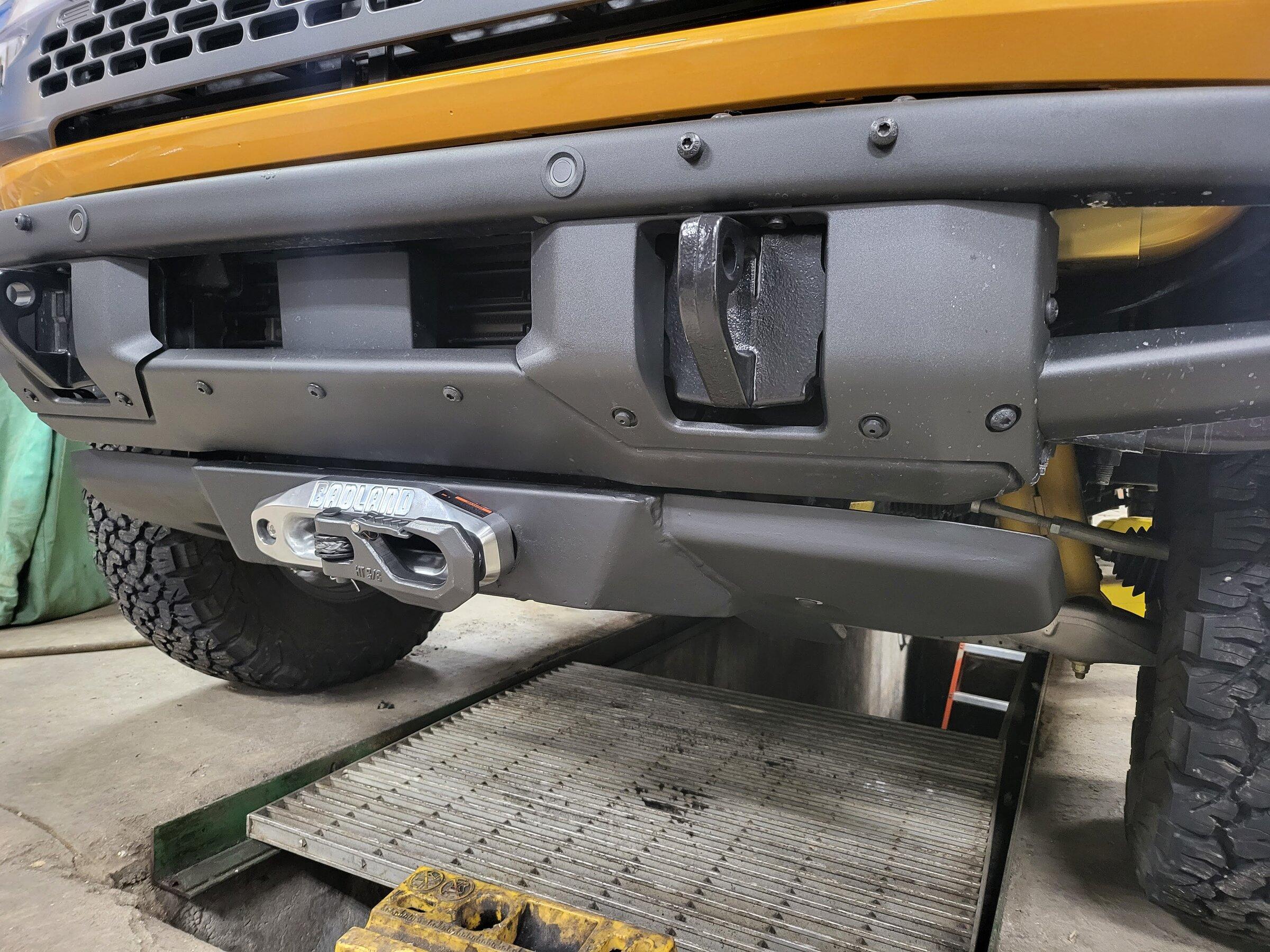 Ford Bronco My version of the RC Hidden Winch install - 2.3MT Badlands Mod Bumper 20220208_021651