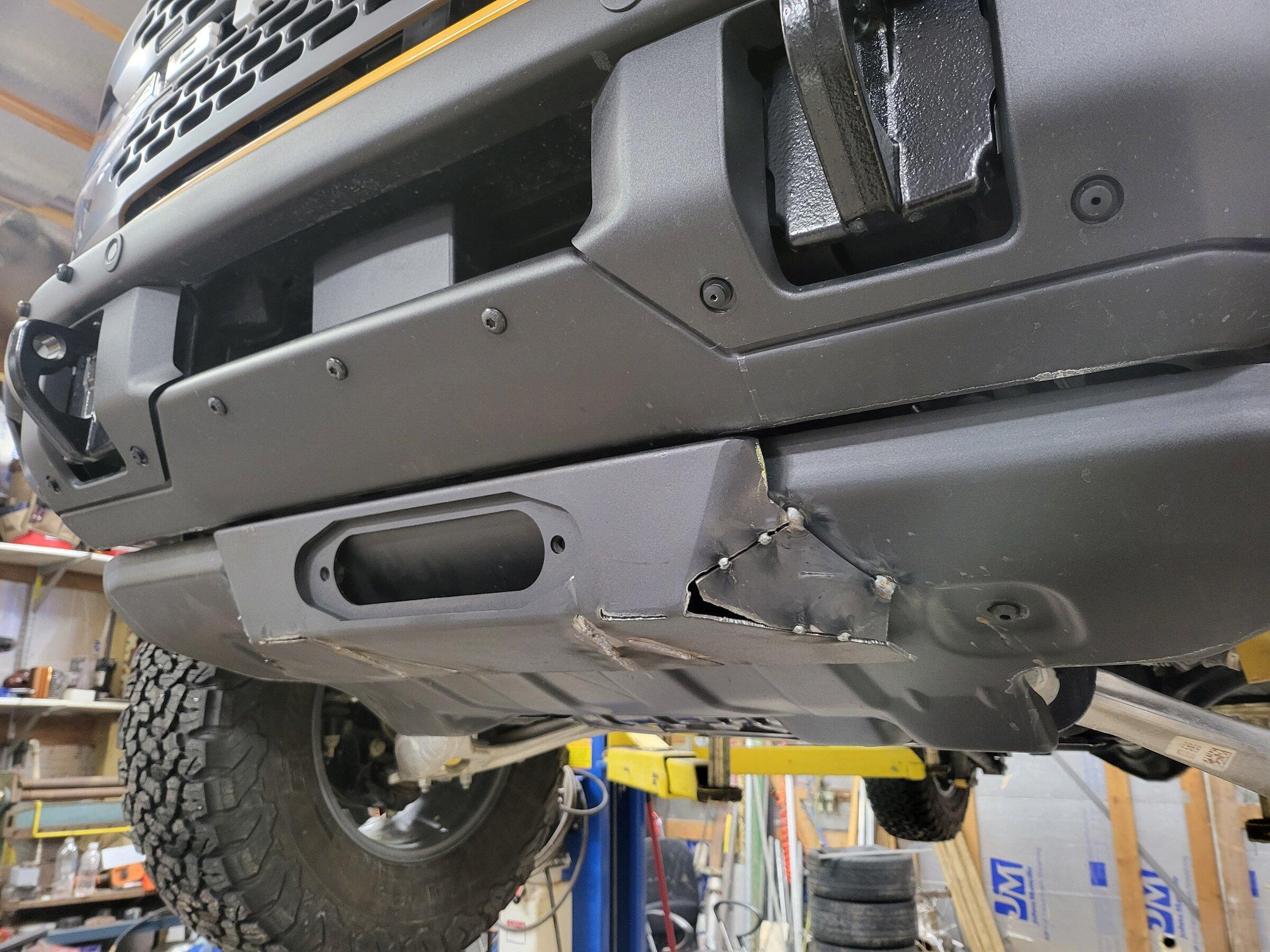 Ford Bronco My version of the RC Hidden Winch install - 2.3MT Badlands Mod Bumper 20220206_204844