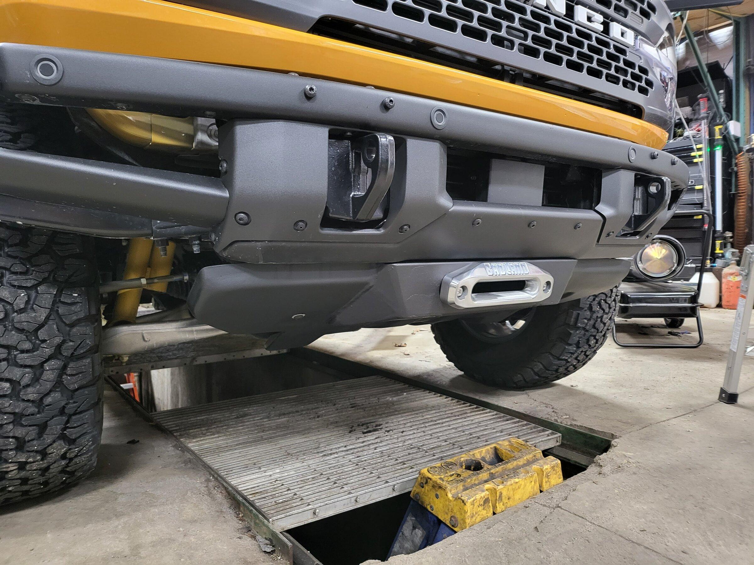 Ford Bronco My version of the RC Hidden Winch install - 2.3MT Badlands Mod Bumper 20220207_180258