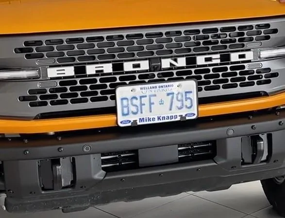 Ford Bronco MY22 Front License Plate Mount Location Changed? Bronco 21 plat