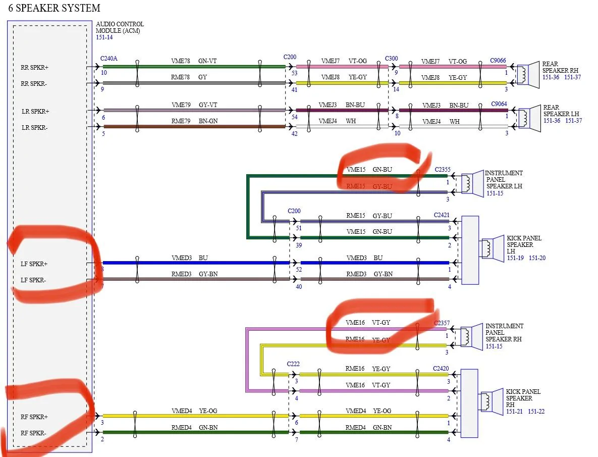 Ford Bronco 2021+ Bronco 6 speaker wiring diagram 1D722089-632A-4123-A714-712E84C7DC58