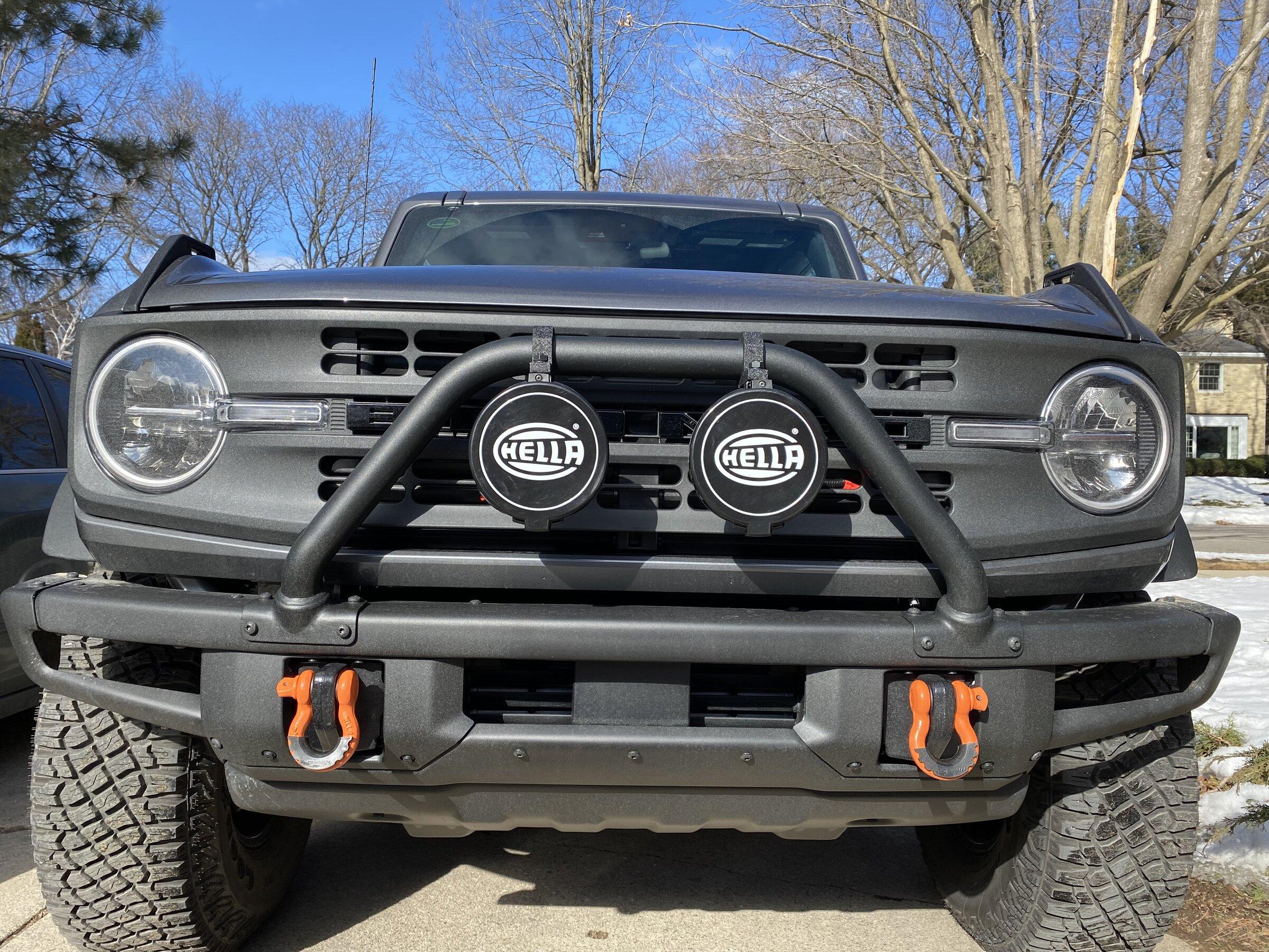 Ford Bronco Safari bar diameter?  Light options? driving lights