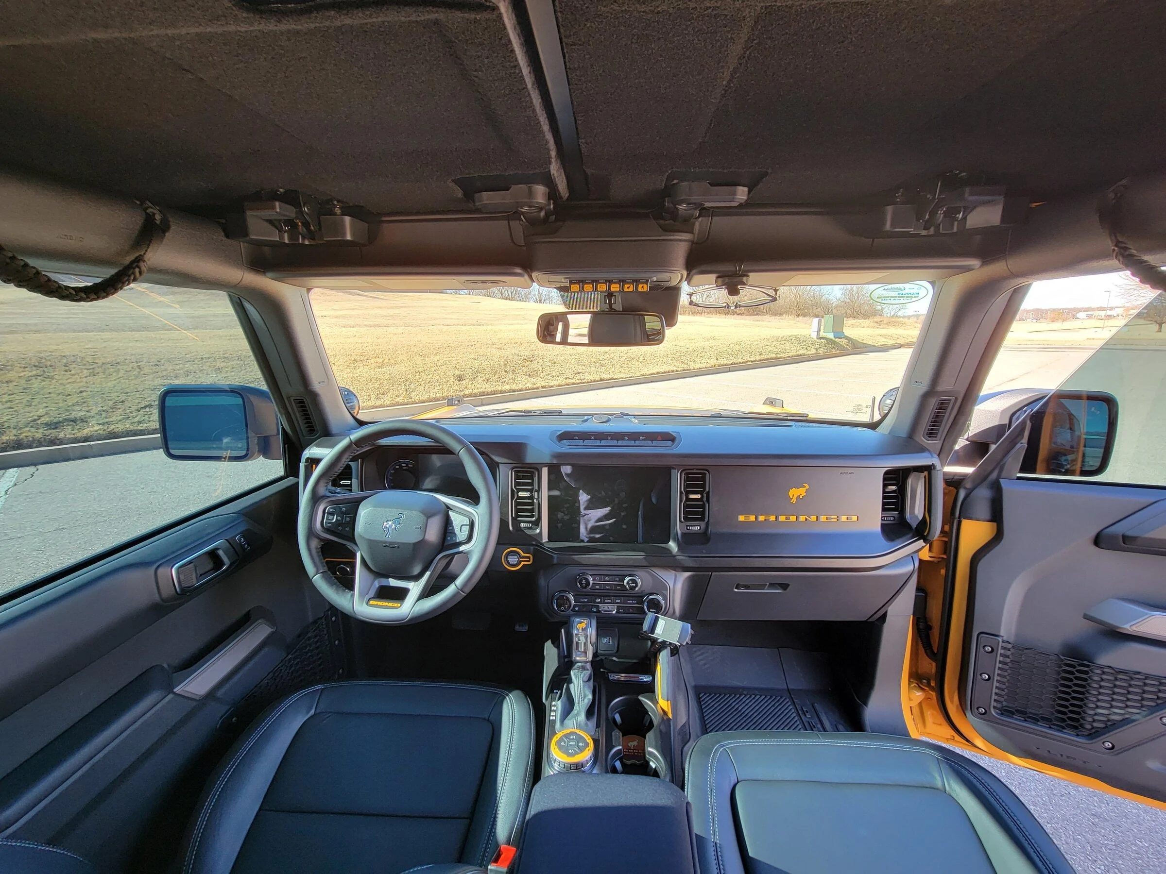 Ford Bronco Removing sunvisor stickers? 20220212_143827