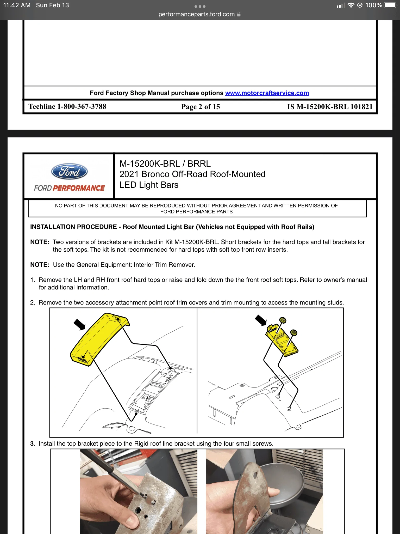Ford Bronco WTB: Bronco Ford/Rigid Light Bar Mounts (Soft Top) AD8C5EE4-8DC0-4709-ACAD-B315137D7614