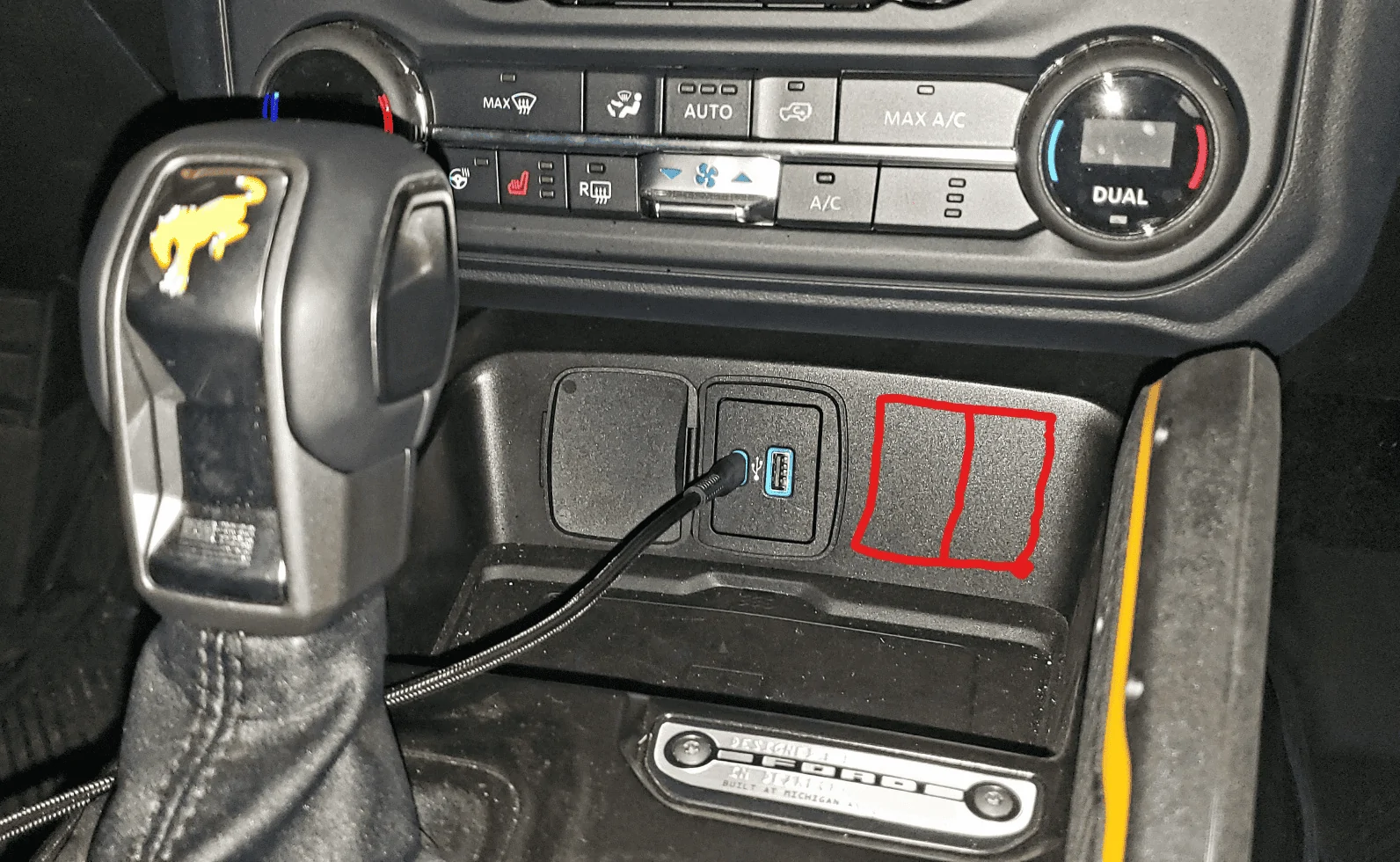 Ford Bronco DIY - Adding Aftermarket Switches to Floor Console for LED Lights and Power Steps 1644790046176
