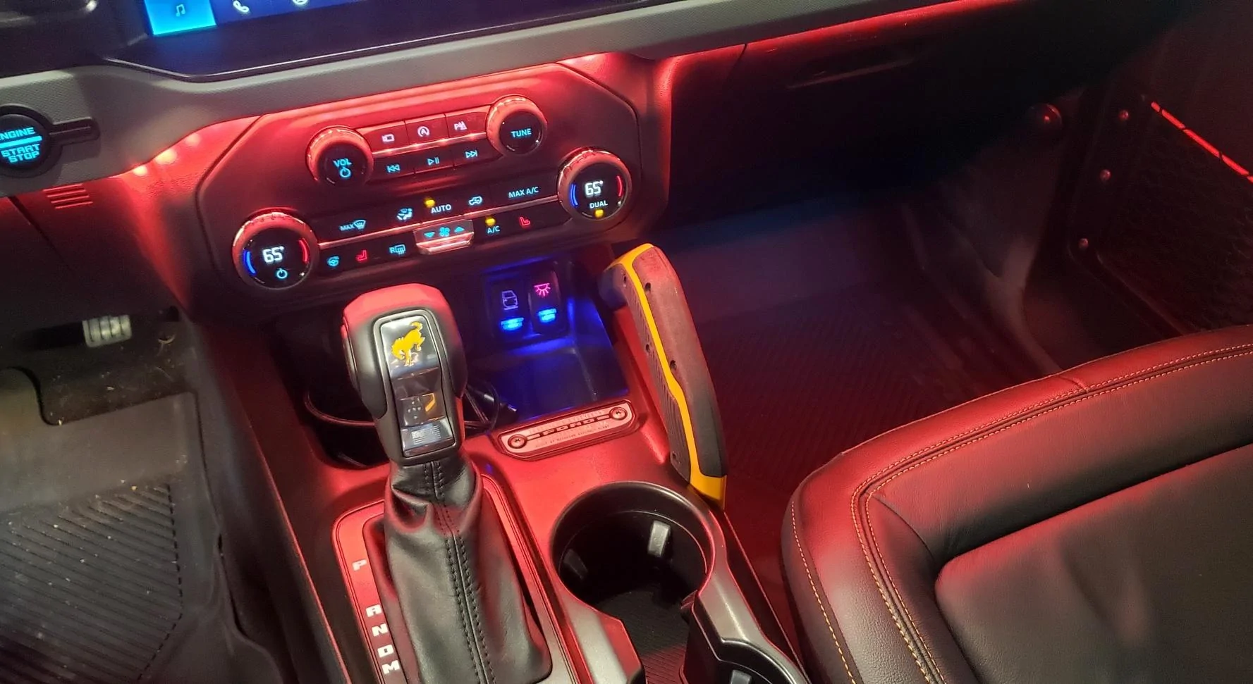 Ford Bronco DIY - Adding Aftermarket Switches to Floor Console for LED Lights and Power Steps 20220213_164246_resized