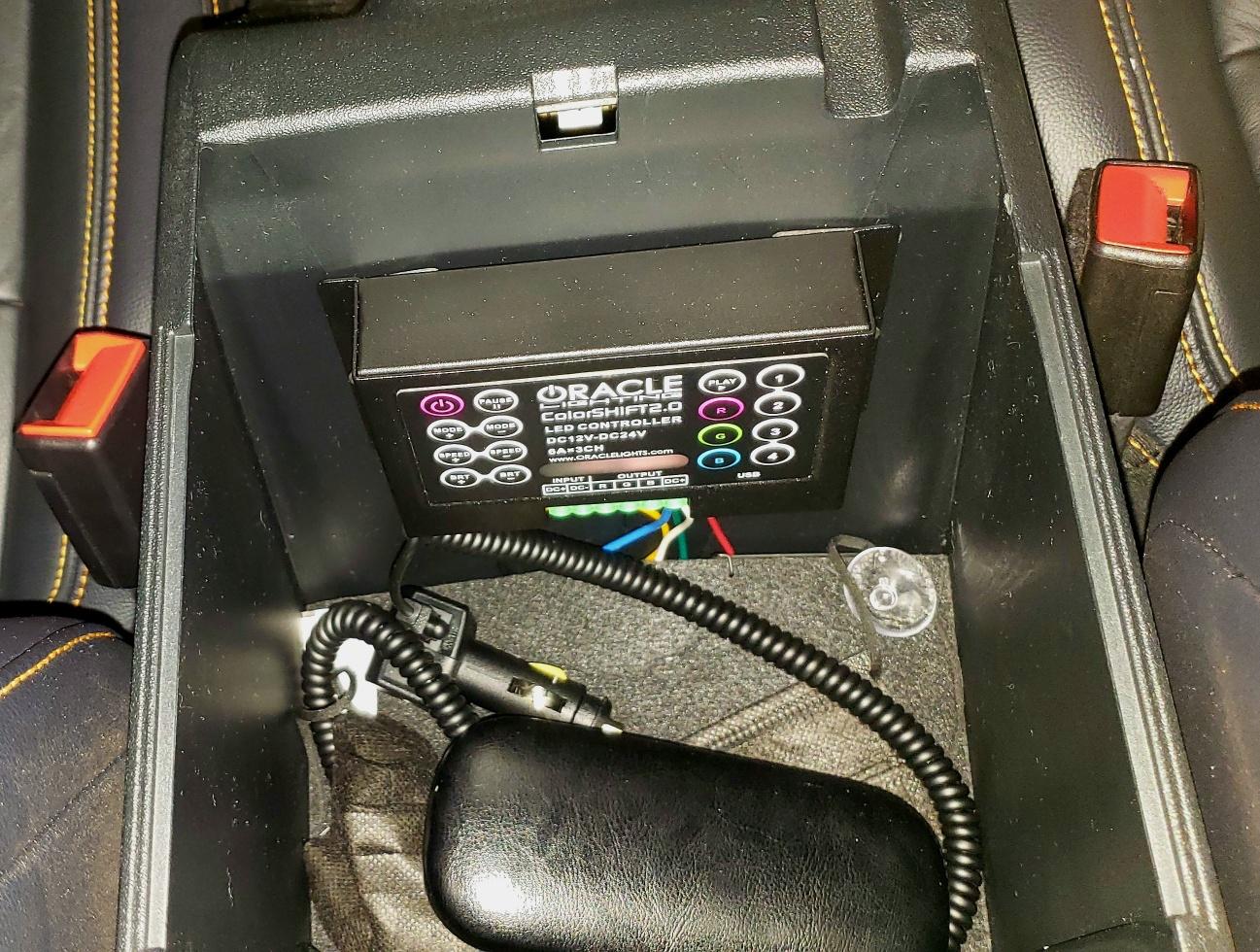 Ford Bronco DIY - Adding Aftermarket Switches to Floor Console for LED Lights and Power Steps 20220213_184736_resized