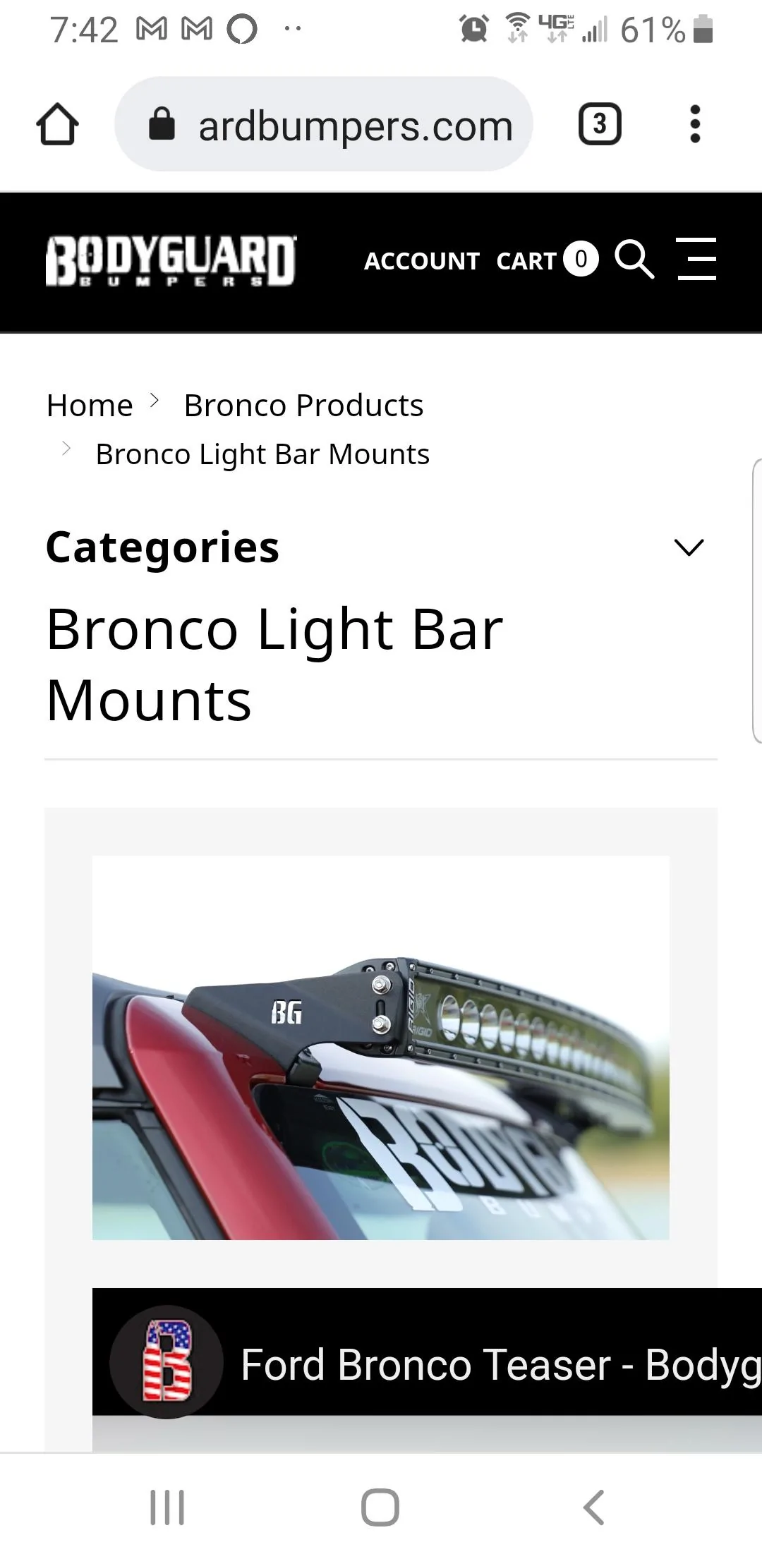 Ford Bronco Bronco Team 2 door. Screenshot_20220215-194251_Chrom