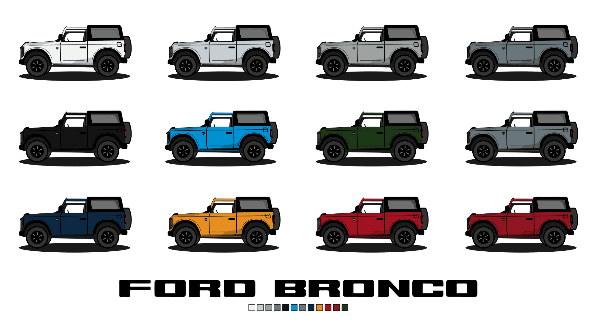 Ford Bronco A Few Bronco Illustrations I Made MultiBronco2