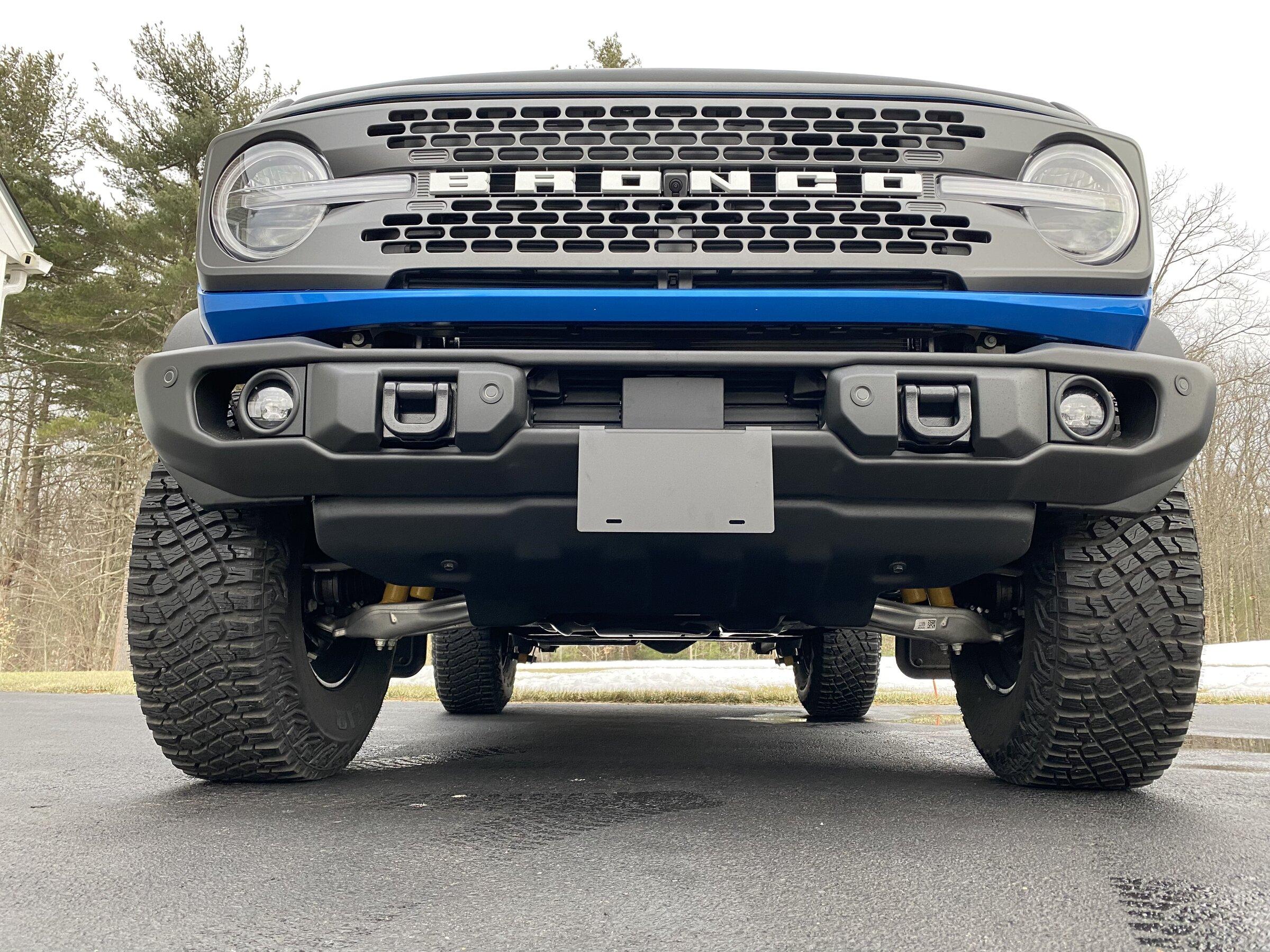 Ford Bronco Capable steel bumper license plate bracket (Heritage Bronco)- NO DRILLING required A6BC4F5E-2234-4D15-9ABC-F013BE180746