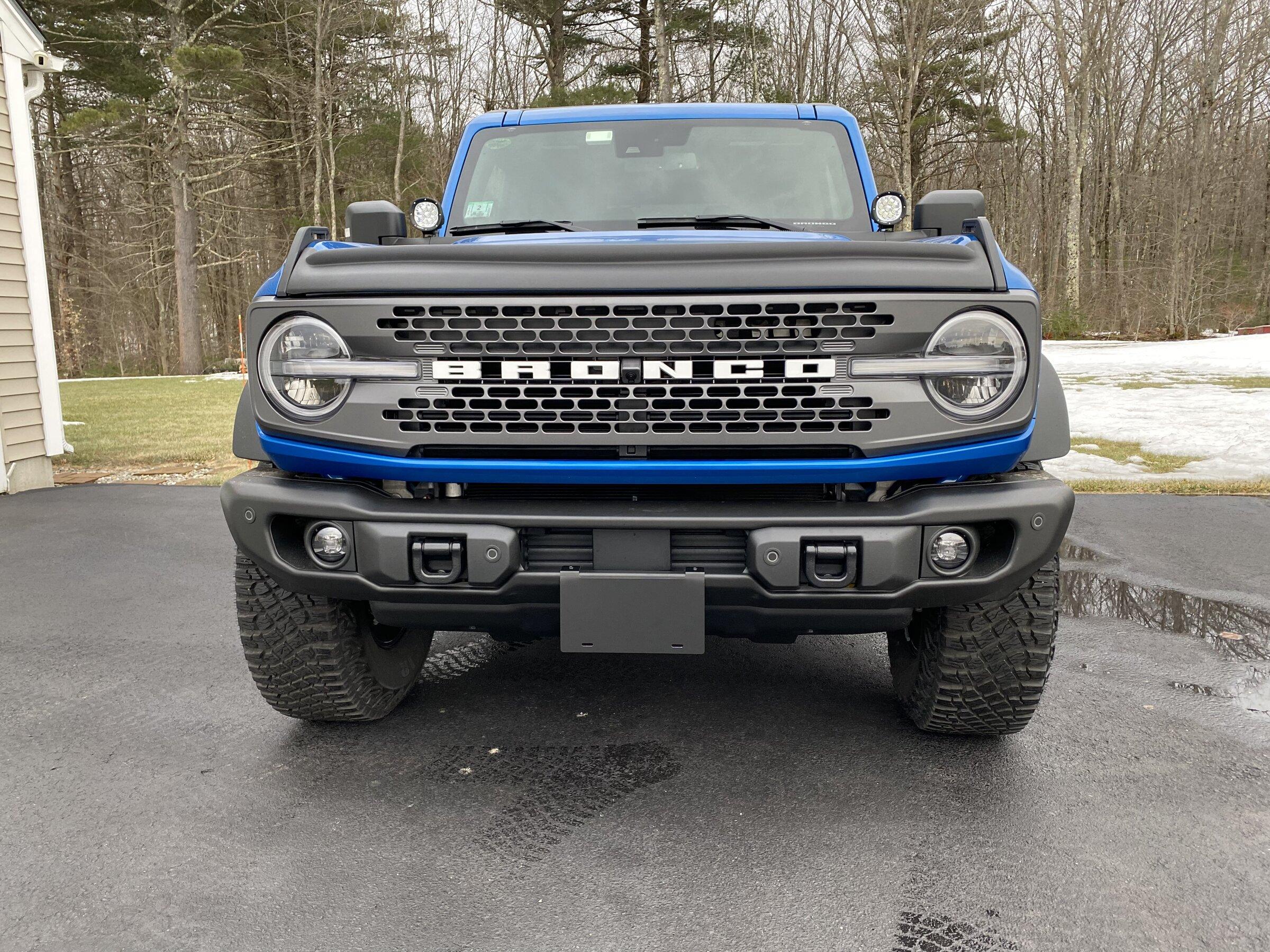 Ford Bronco Sold out.  Finally a Front License Plate bracket solution - order yours today 9A8CC327-3845-4546-9D03-04D313BF2B89