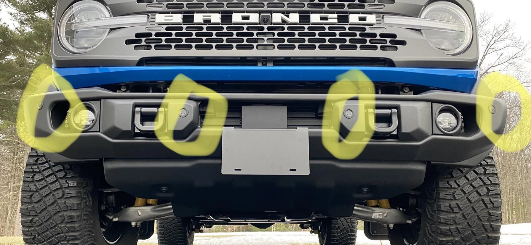 Ford Bronco Capable steel bumper license plate bracket (Heritage Bronco)- NO DRILLING required 47AD8993-3EEE-4F82-89DF-AACA5337E94D