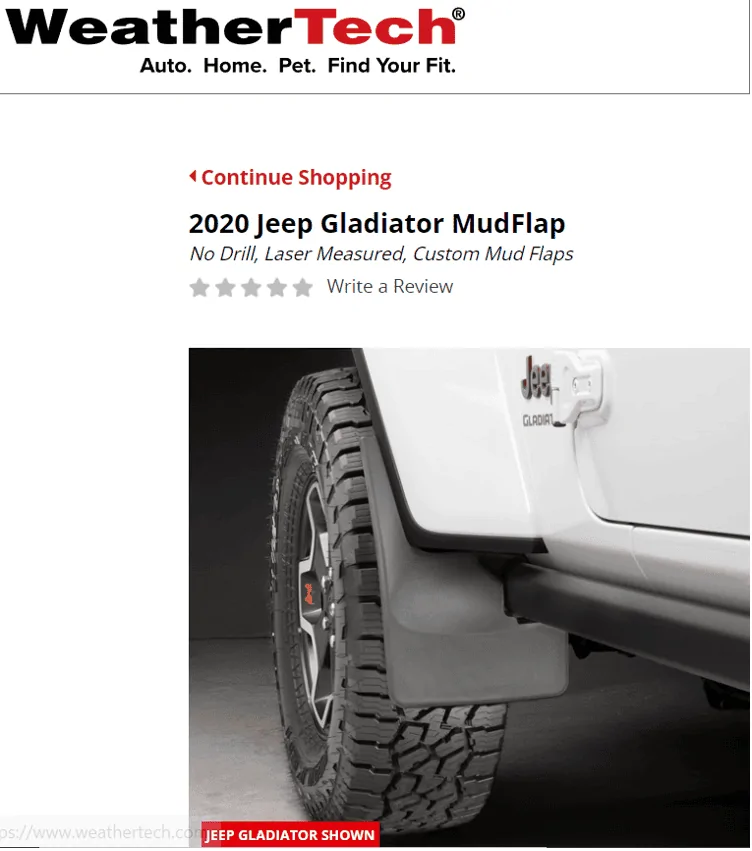 Ford Bronco Weathertech - Mud Flaps - "Coming Soon" on Website 1645199157990