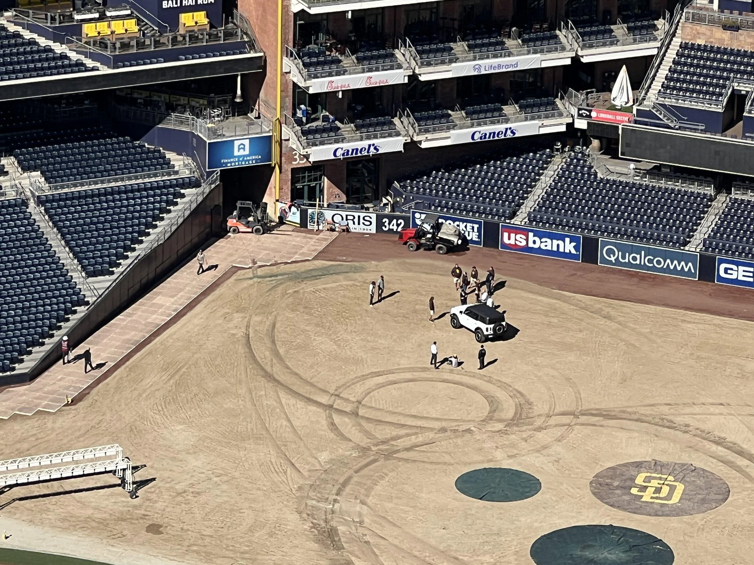 Ford Bronco Bronco driver goes for joyride inside Petco Park, tears up field before police arrest him 5B465DAA-53BD-4782-BEFD-596013BF9B35