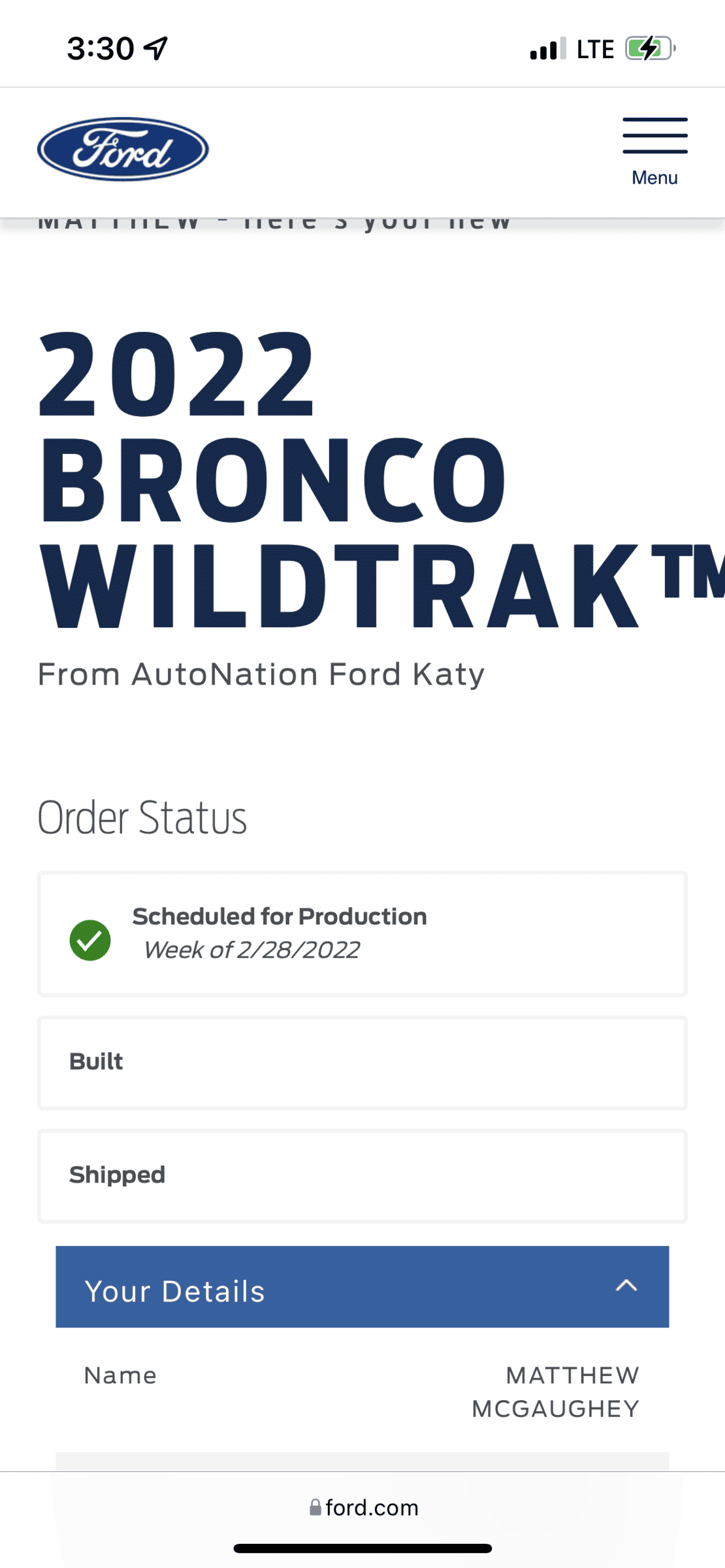 Ford Bronco 🛠 3/14/22 Build Week Group 311A37D1-45CB-41B7-B9FE-EB50D6A9ED36