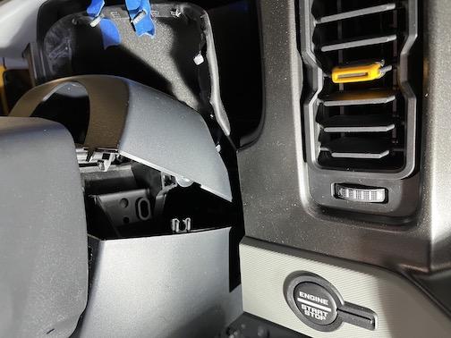 Ford Bronco Garage Door Opener Button Relocation IMG_0247