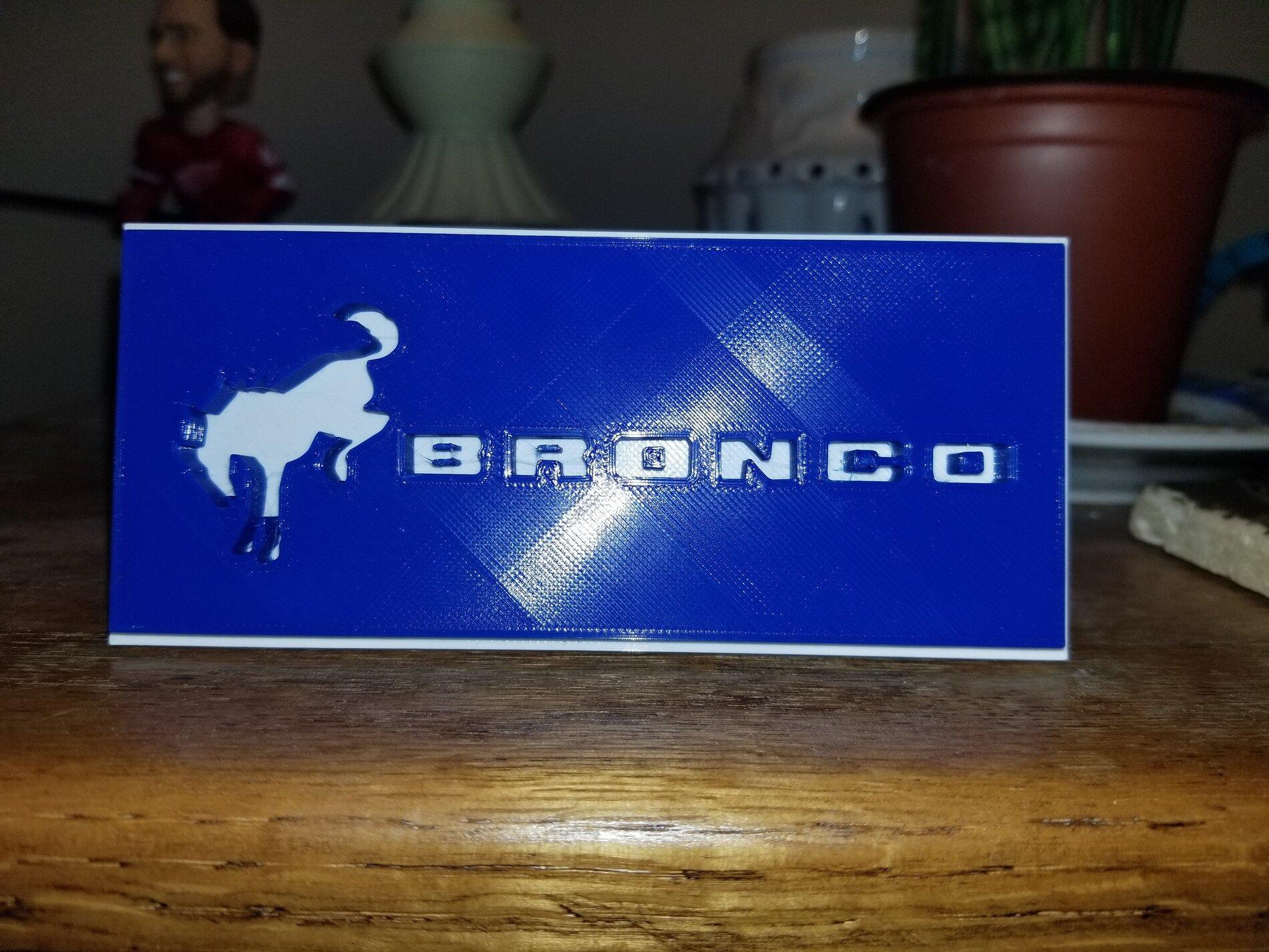 Ford Bronco 3D printed Bronco logo IMG_20200823_174206_364