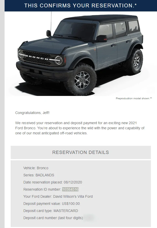 Ford Bronco Bronco Reservations Tracking List & Stats [Enter Yours!] 1598239225968